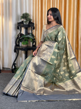 Bhagalpuri Linen Saree With Banarasi Weaving Pattern | SK408