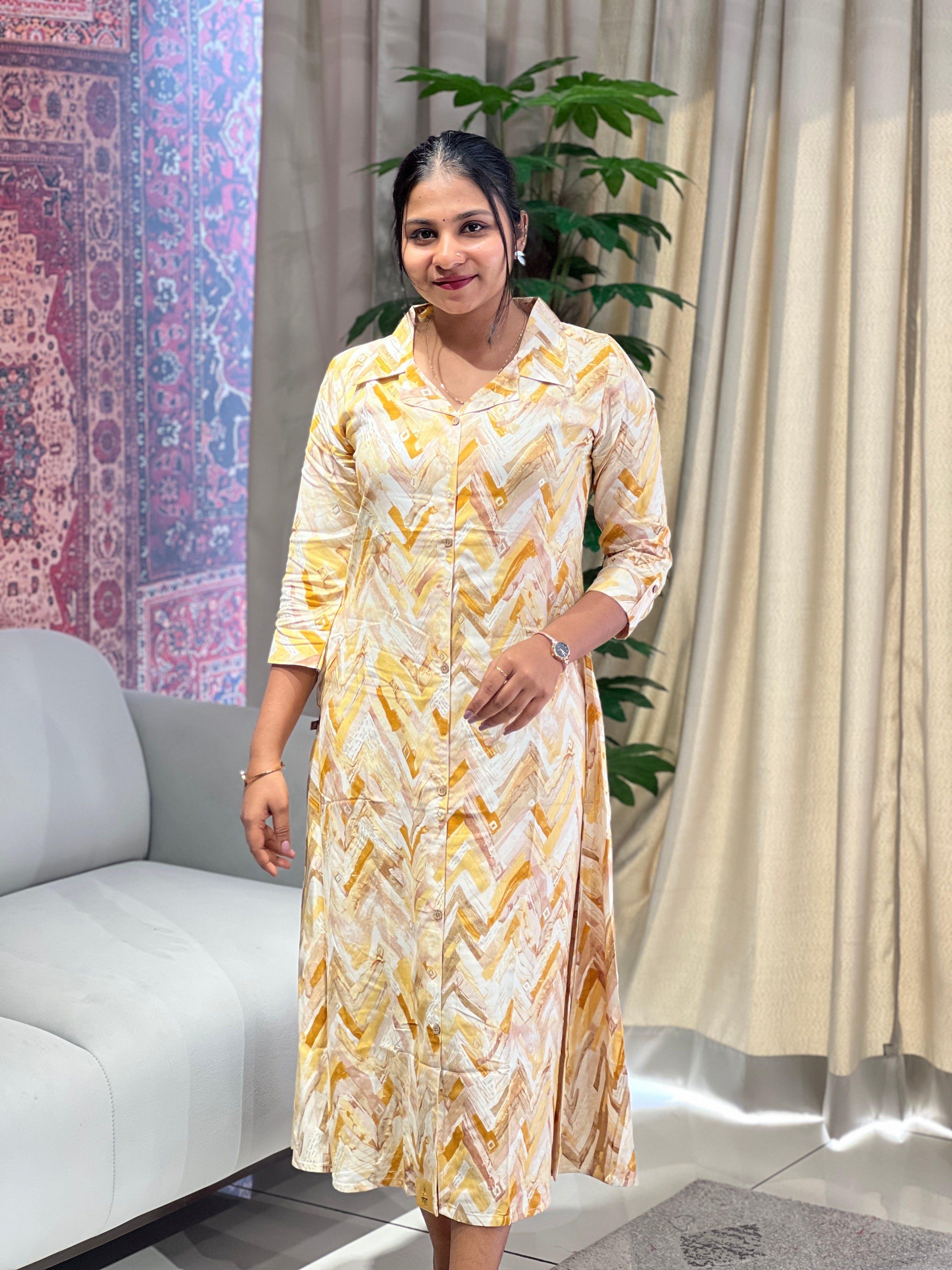 Geometrical Printed Rayon Kurta | VSI114