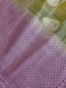 Bhagalpuri Linen Saree With Banarasi Weaving Pattern | SK407