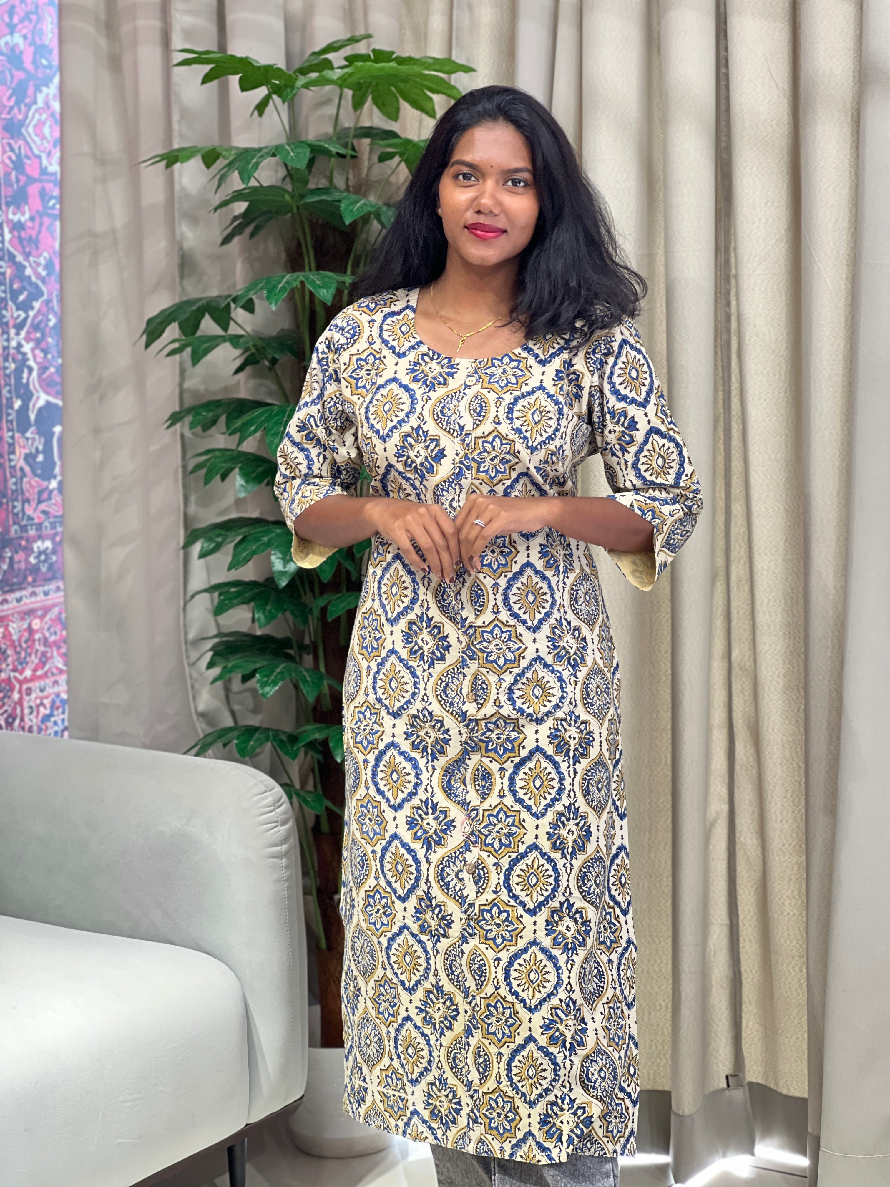 Printed Cotton Kurta | RMLA222