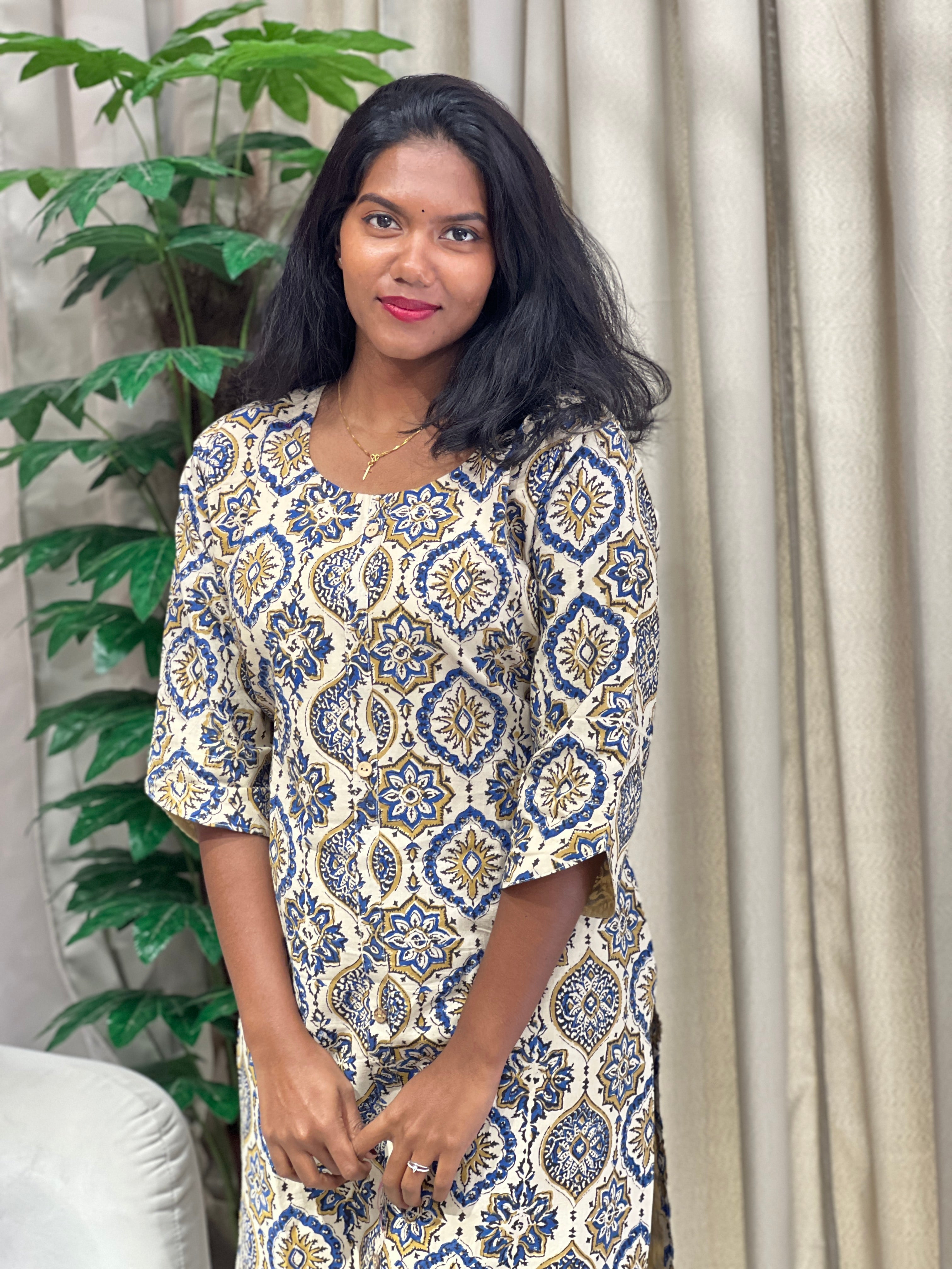 Printed Cotton Kurta | RMLA222