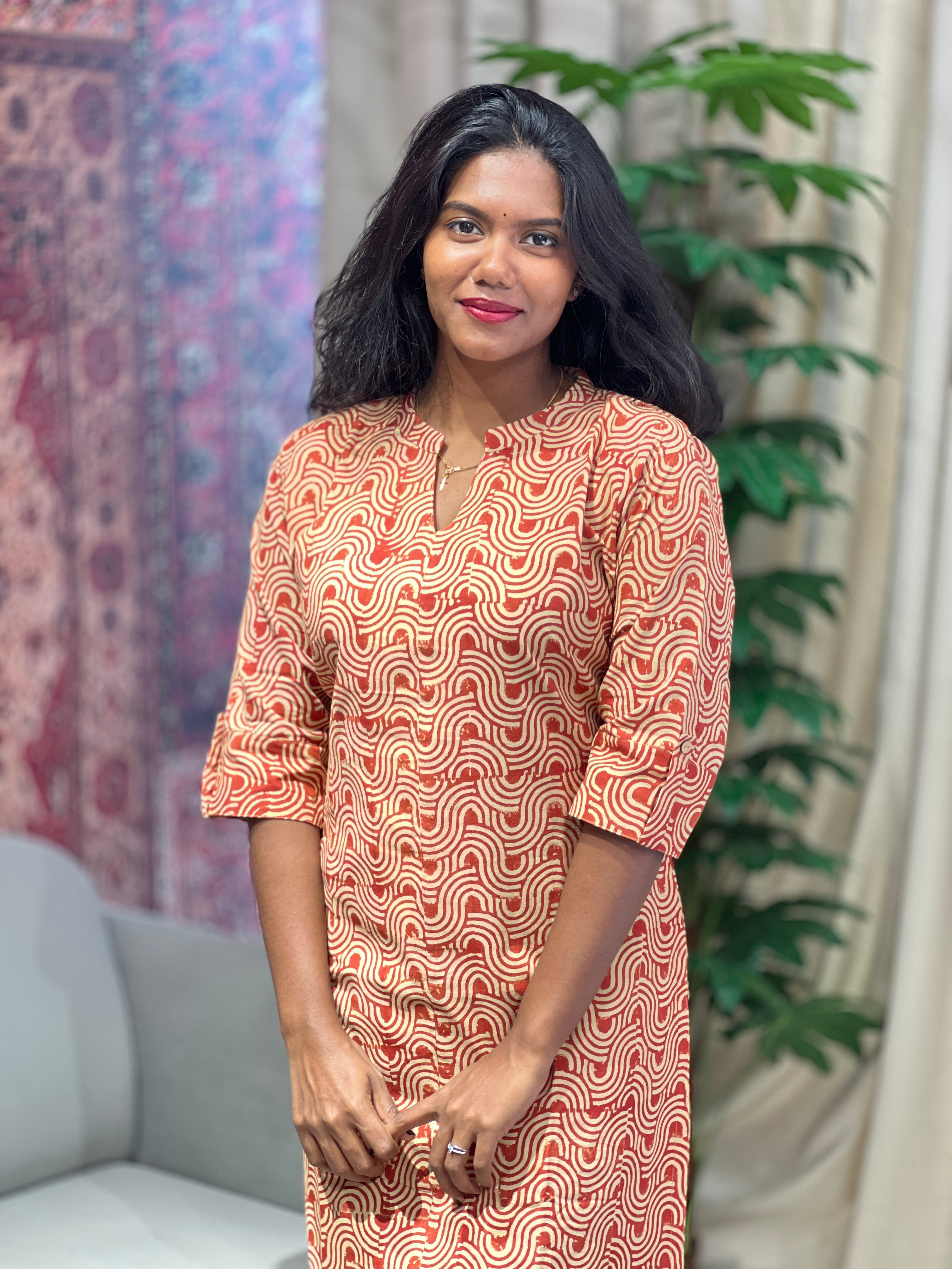 Printed Cotton Kurta | RMLA240