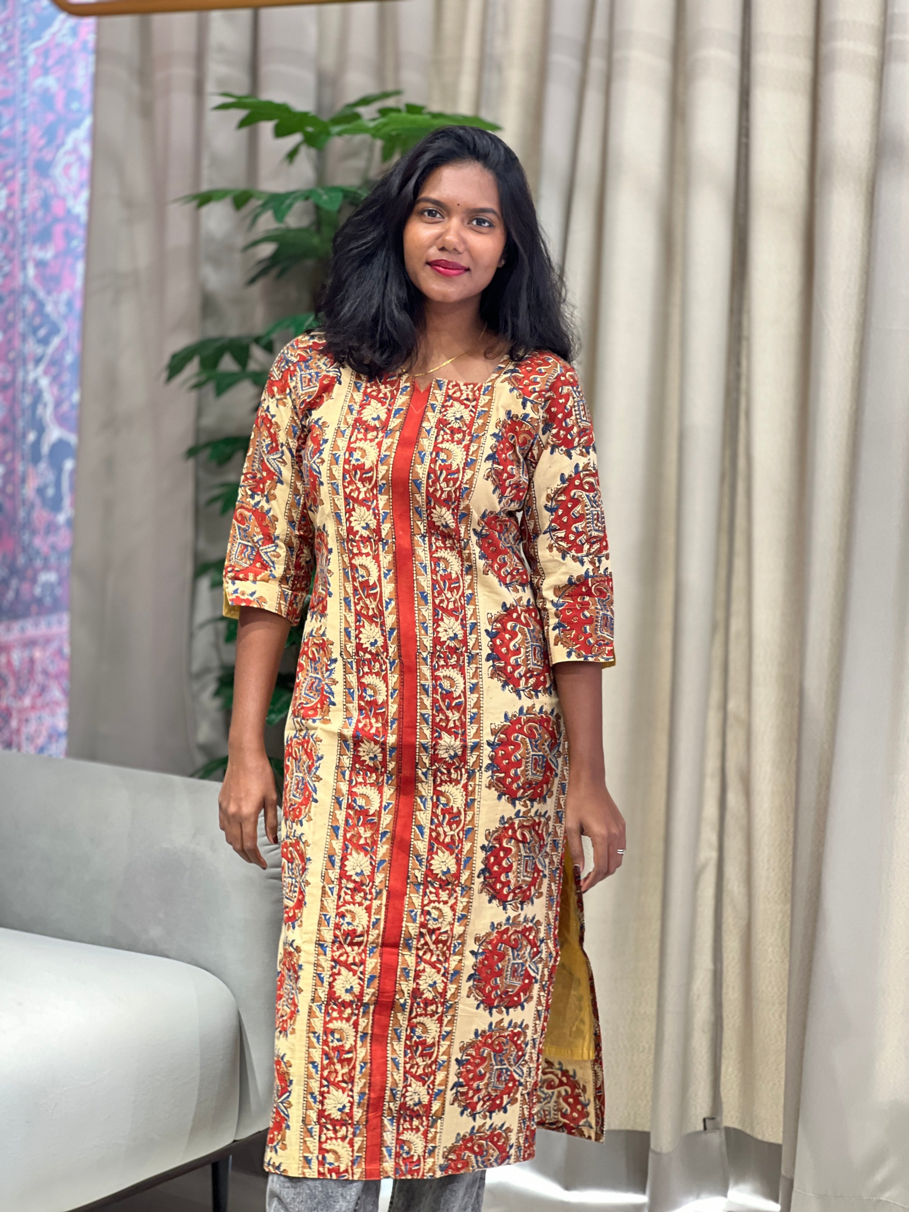 Printed Cotton Kurta | DNT738