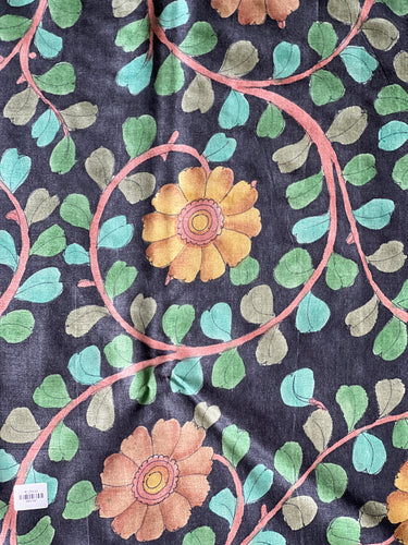 Kalamkari Print Detailed Pure Tussar Blouse Material | SBS1221