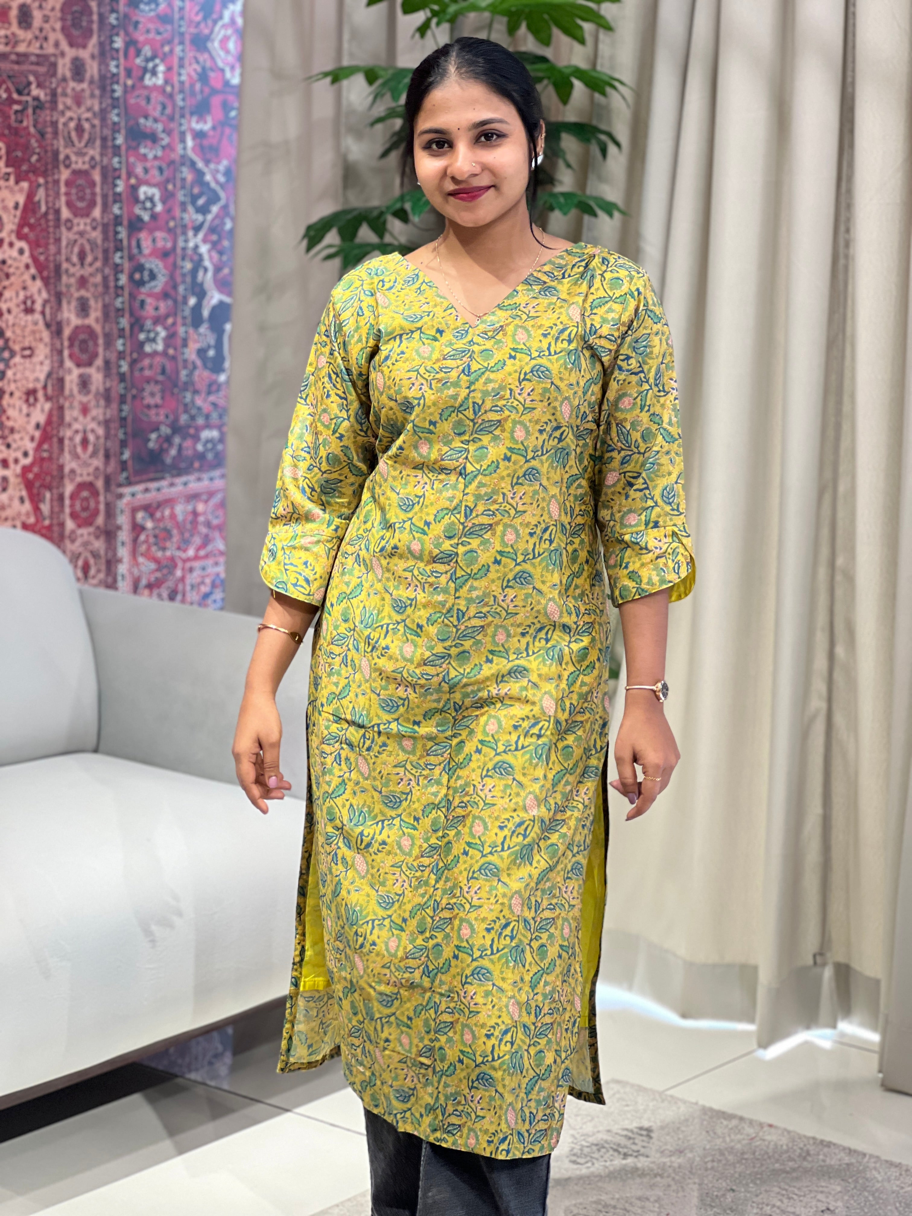 Printed Cotton Kurta | RMLA263