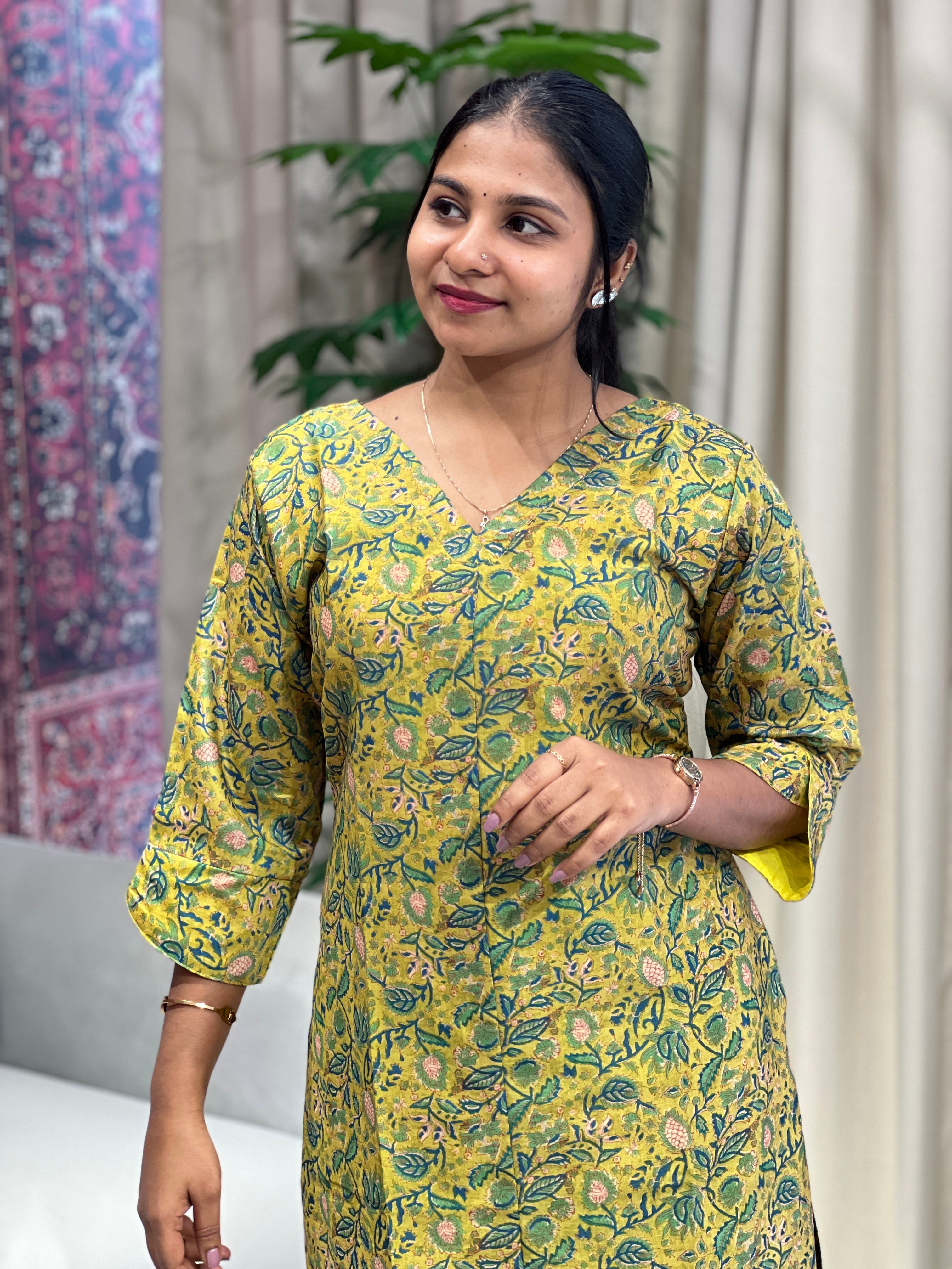 Printed Cotton Kurta | RMLA263