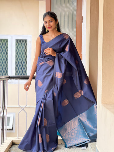 Zari Weaving Semi Silk Saree | PRS194