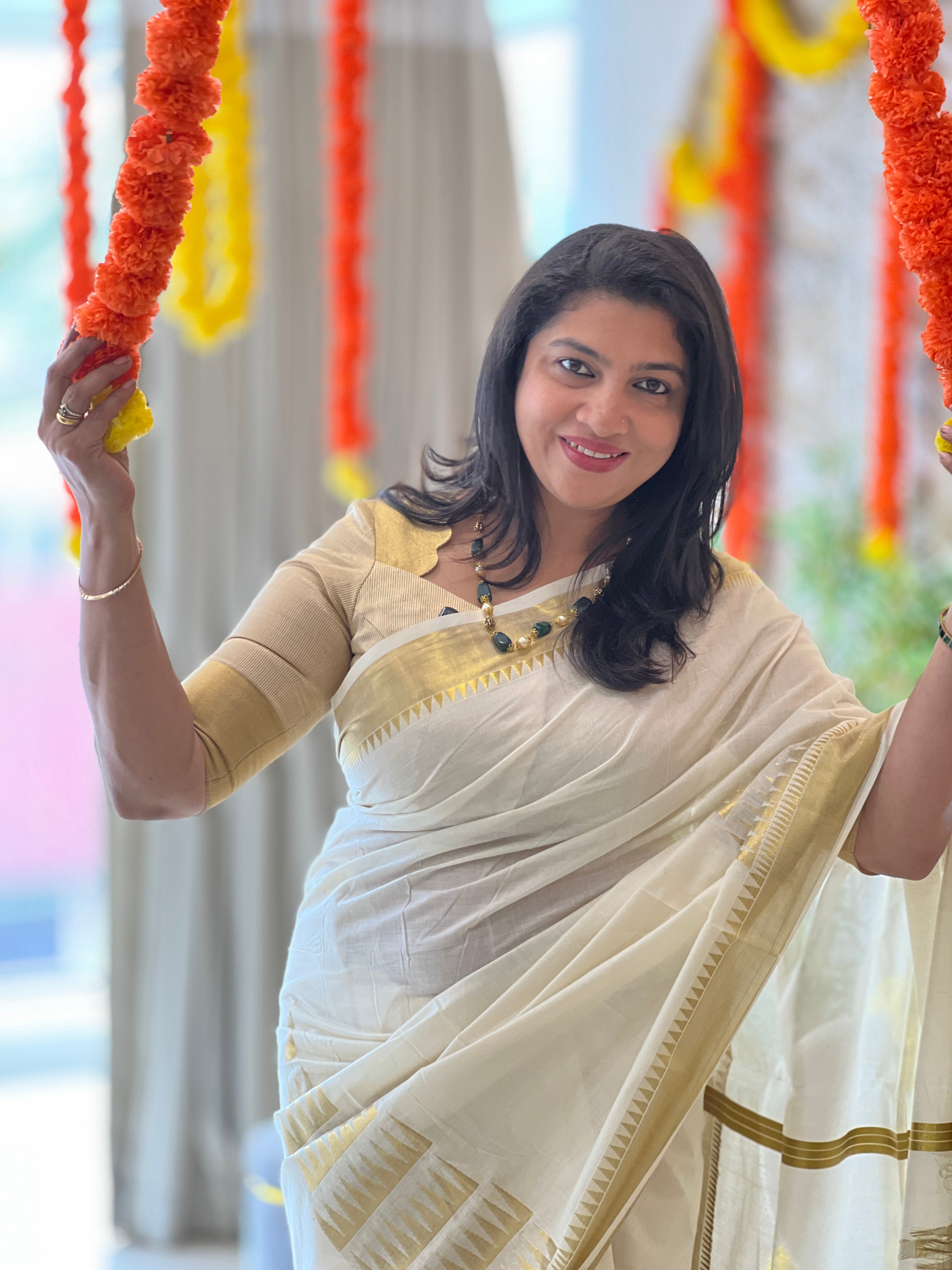Temple Border Kerala Cotton Saree | RLF150
