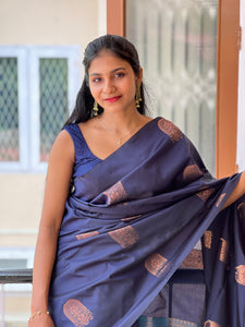 Zari Weaving Semi Silk Saree | PRS194