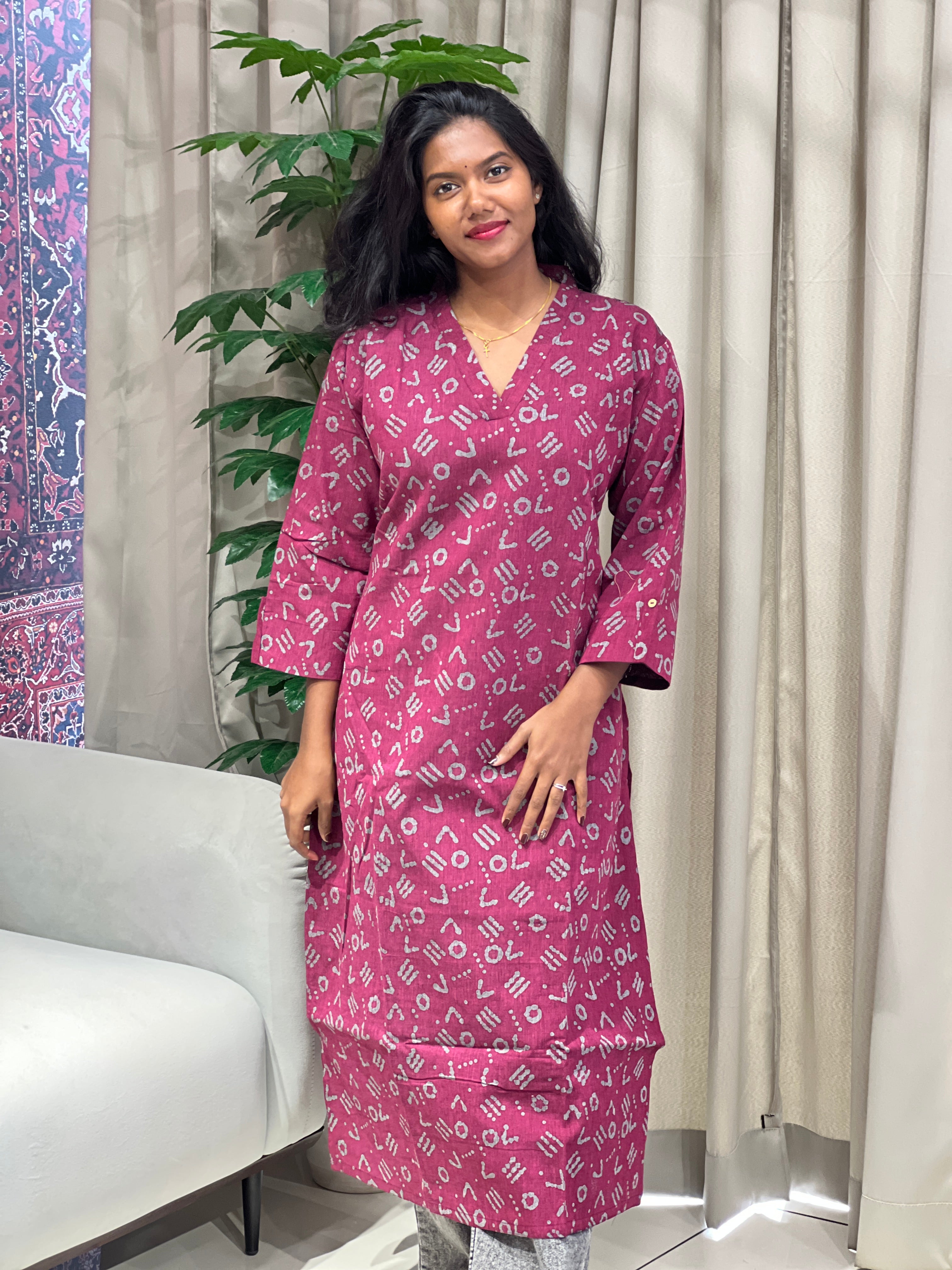 Printed Cotton Kurta | RMLA212