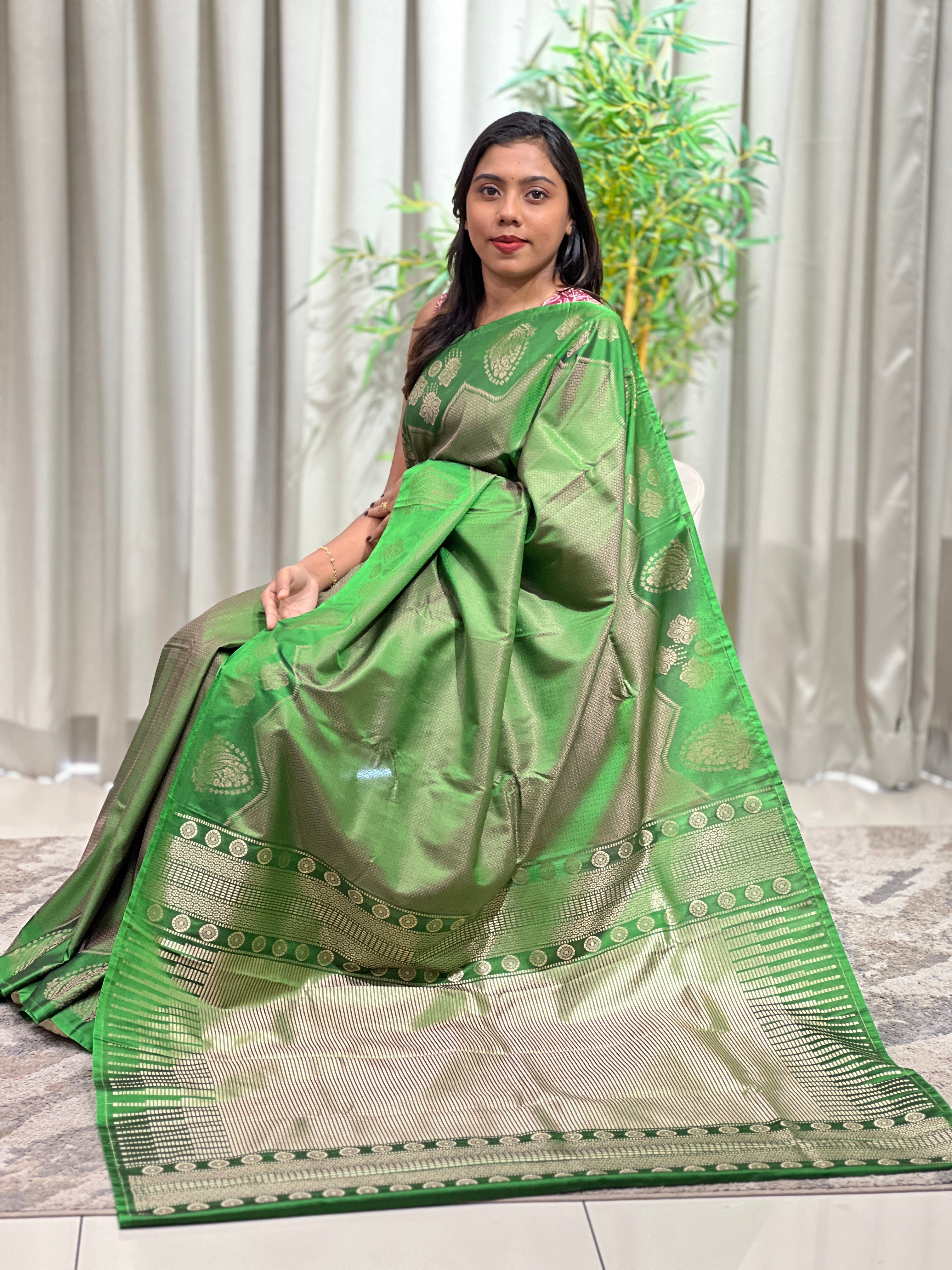 Thread Woven Pattern Soft Silk Saree | RVS292