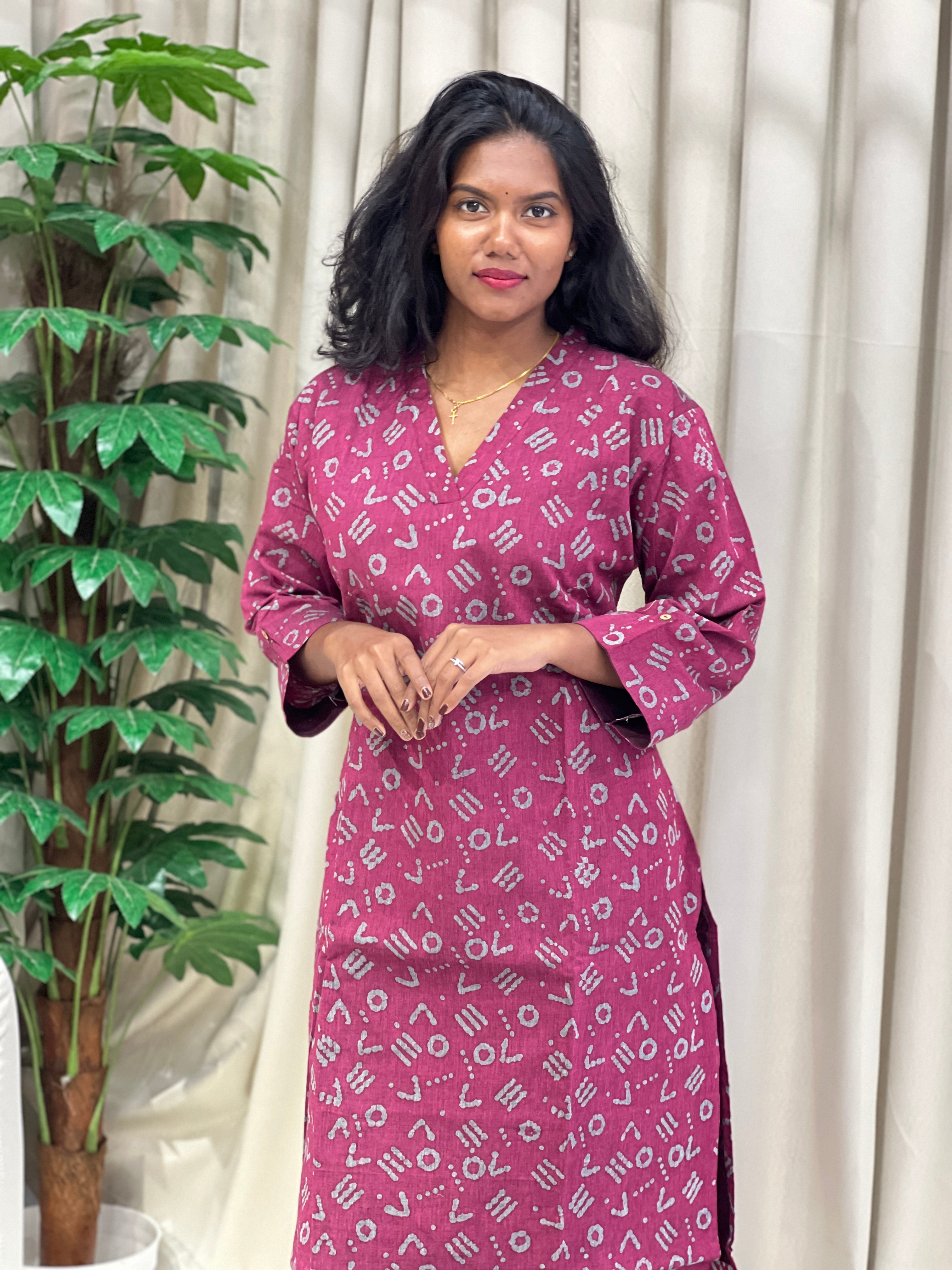 Printed Cotton Kurta | RMLA212