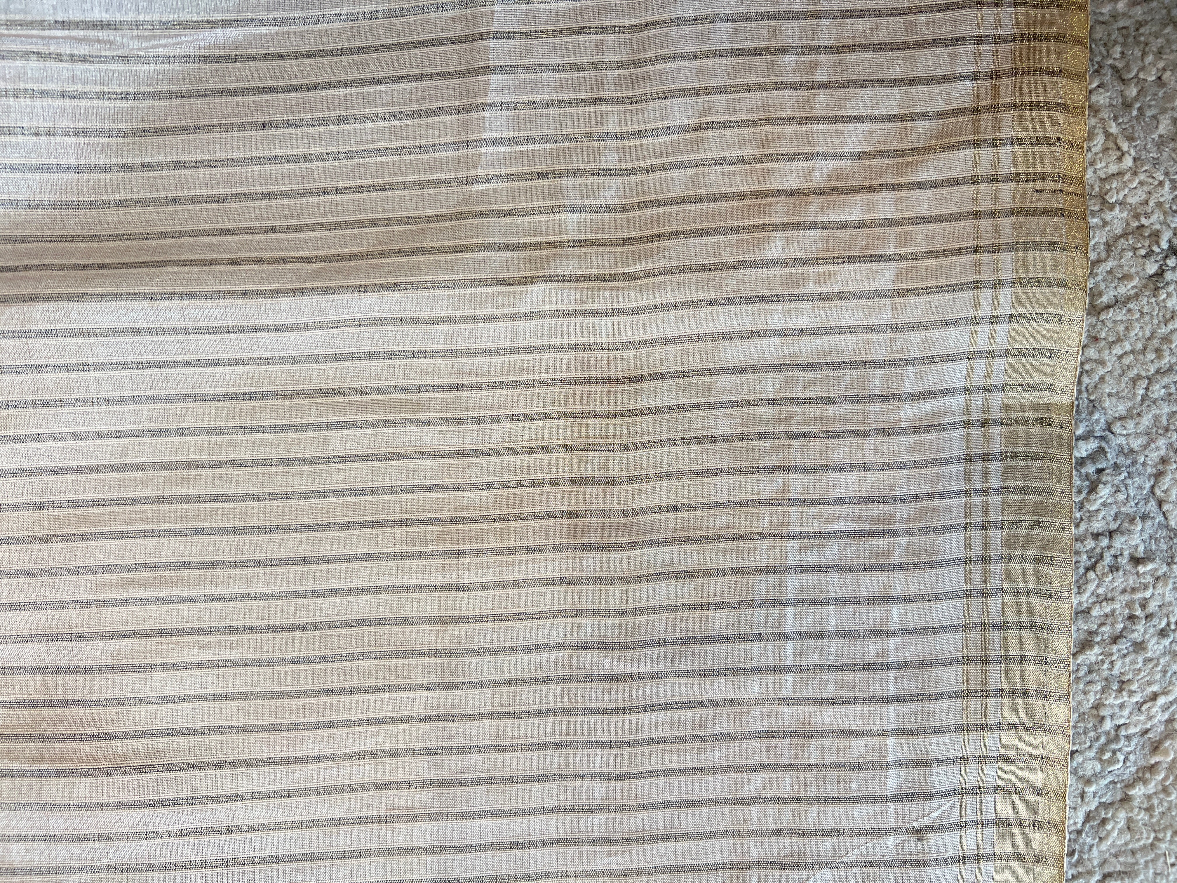 Stripe Patterned Semi Tussar Saree  | DVS150