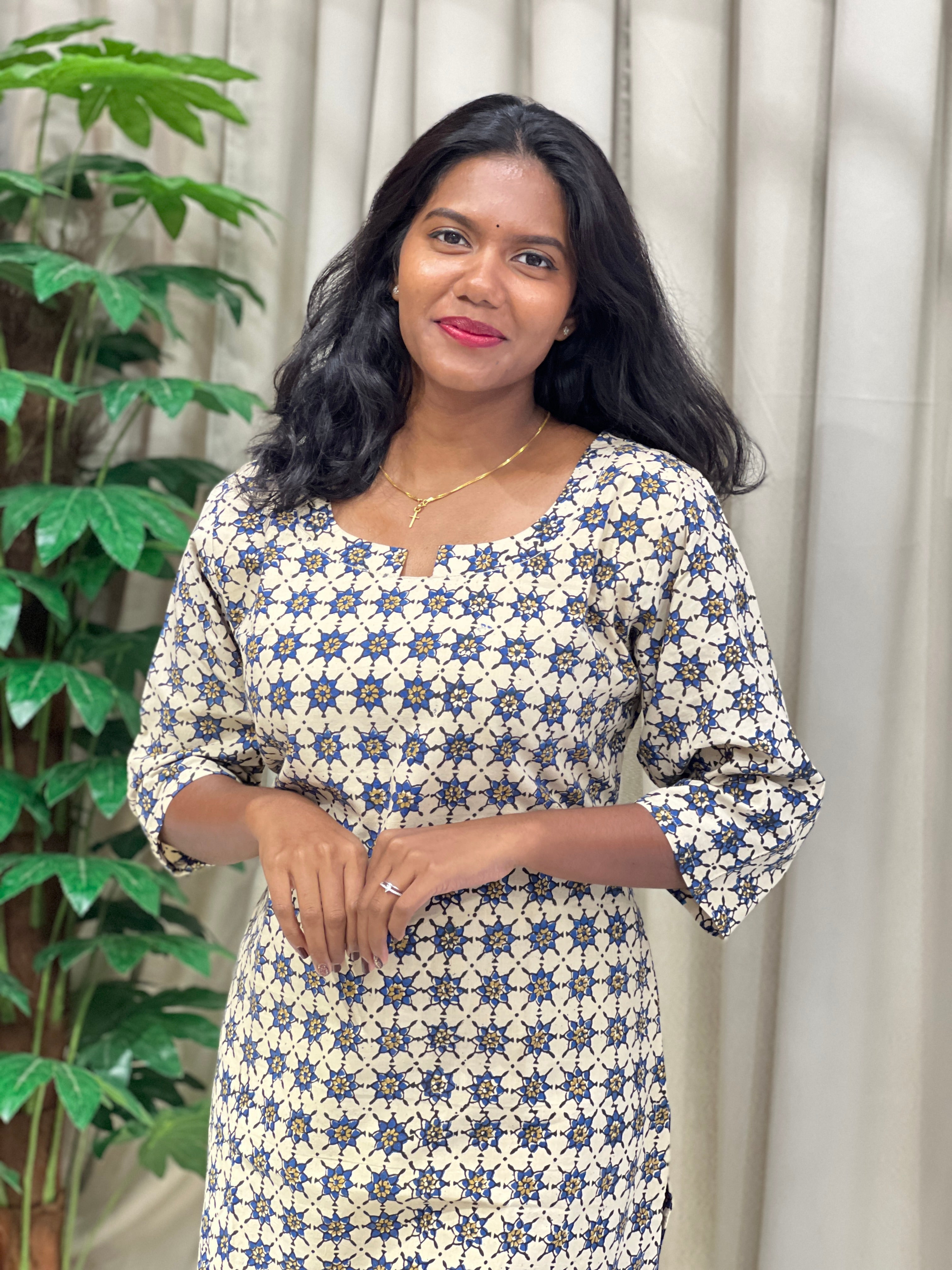 Printed Cotton Kurta | RMLA221
