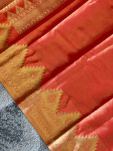 Temple Weaving Pattern Banarasi Silk Saree  | PMC114