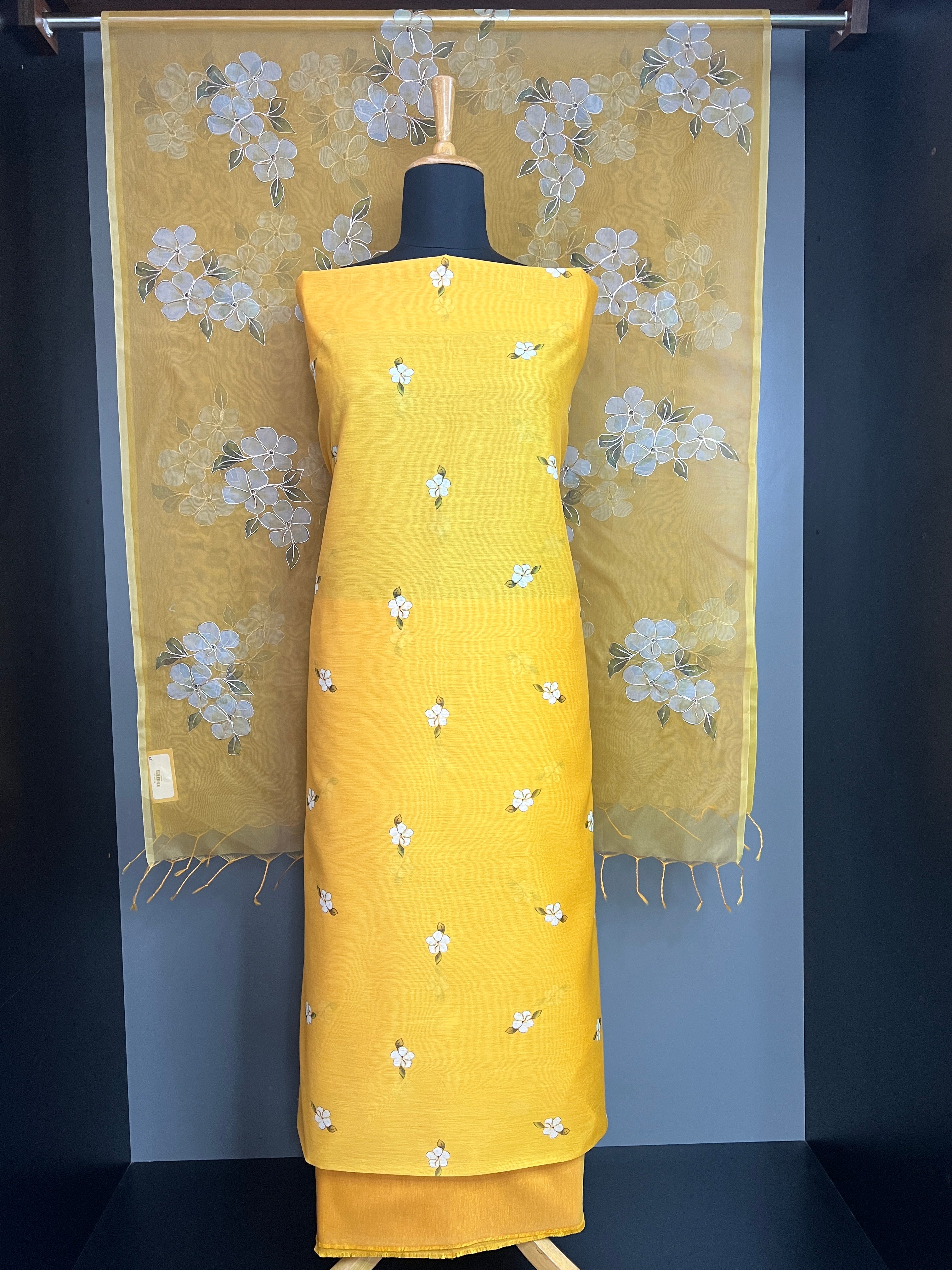 Floral Printed Design Chanderi Salwar Set | MR521