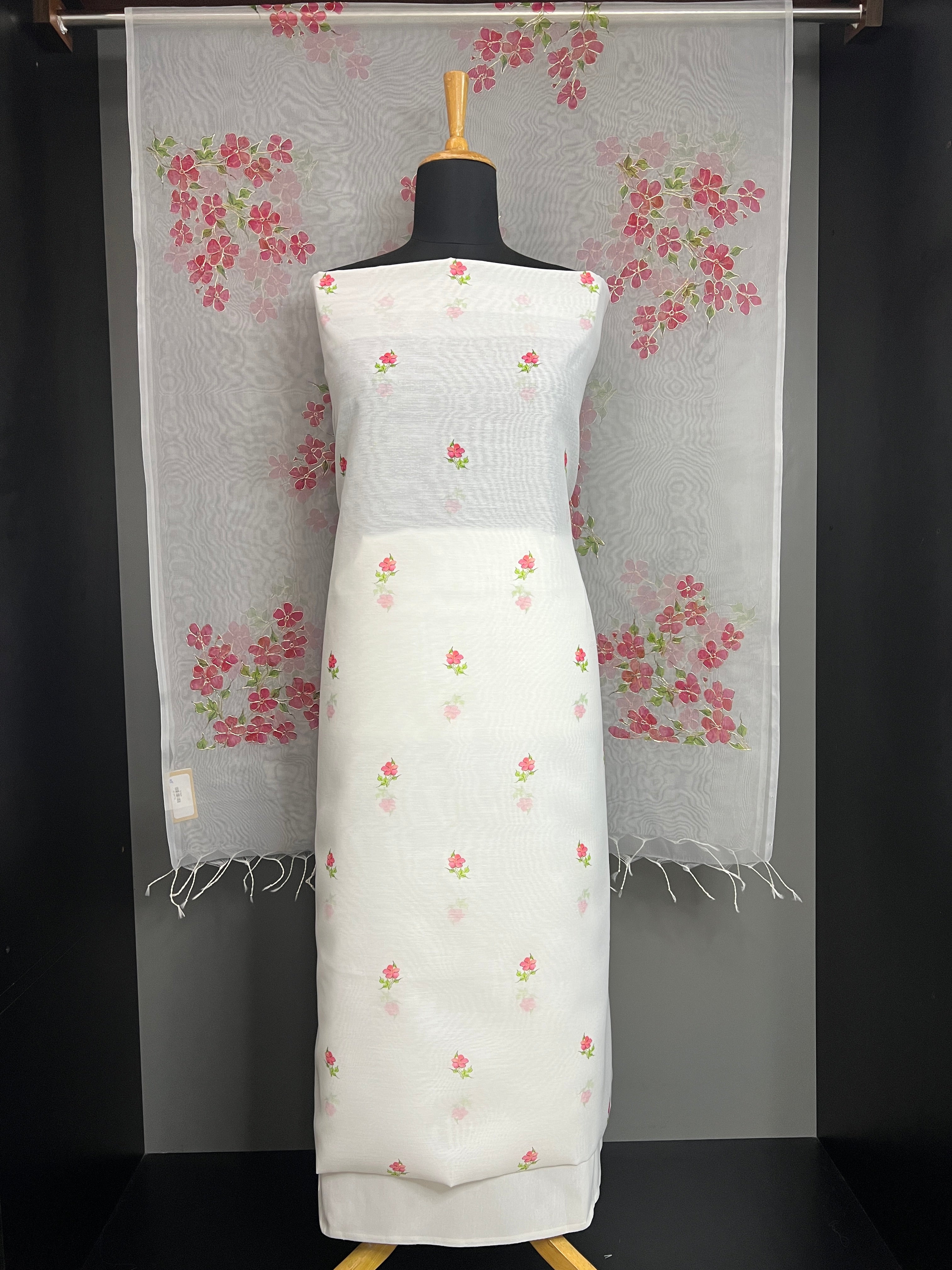 Floral Printed Design Chanderi Salwar Set | MR519