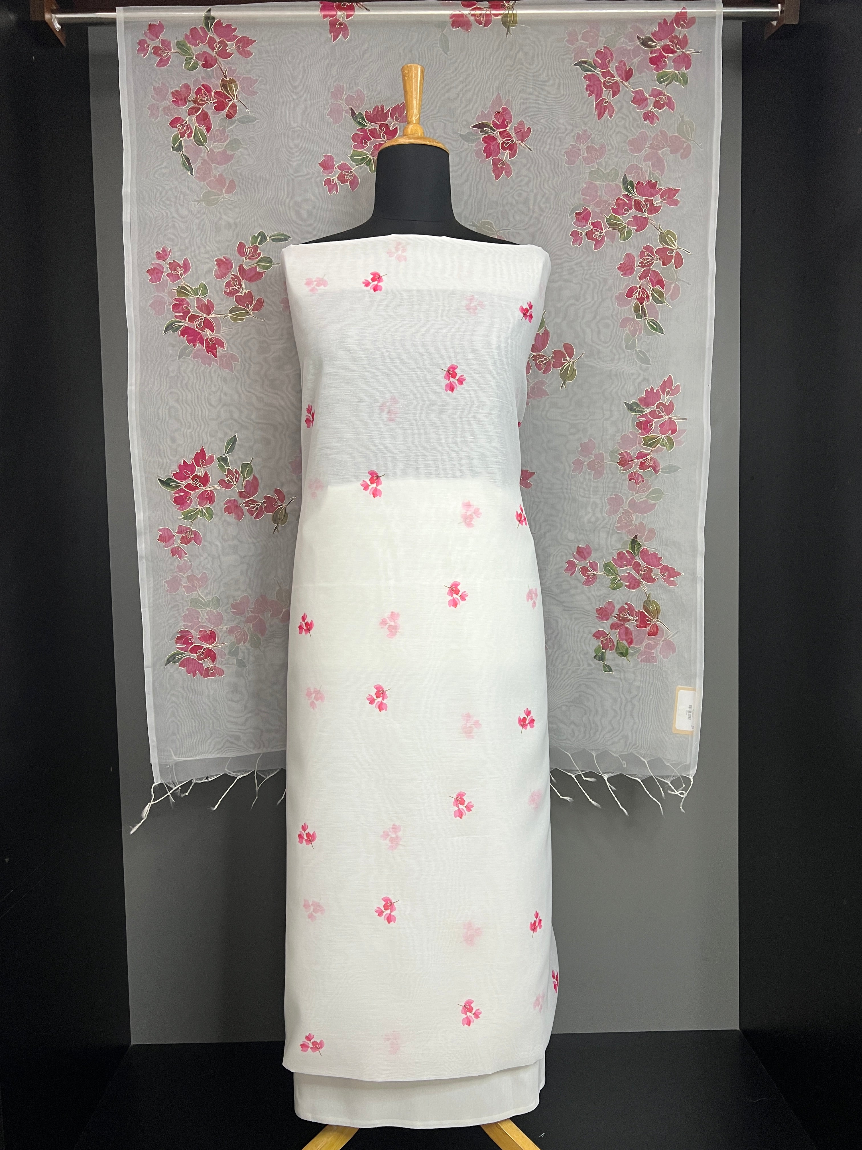 Floral Printed Design Chanderi Salwar Set | MR520