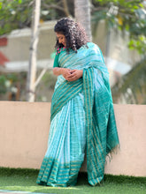 Tie & Dye Pattern Bhagalpuri Linen Saree | MRD342