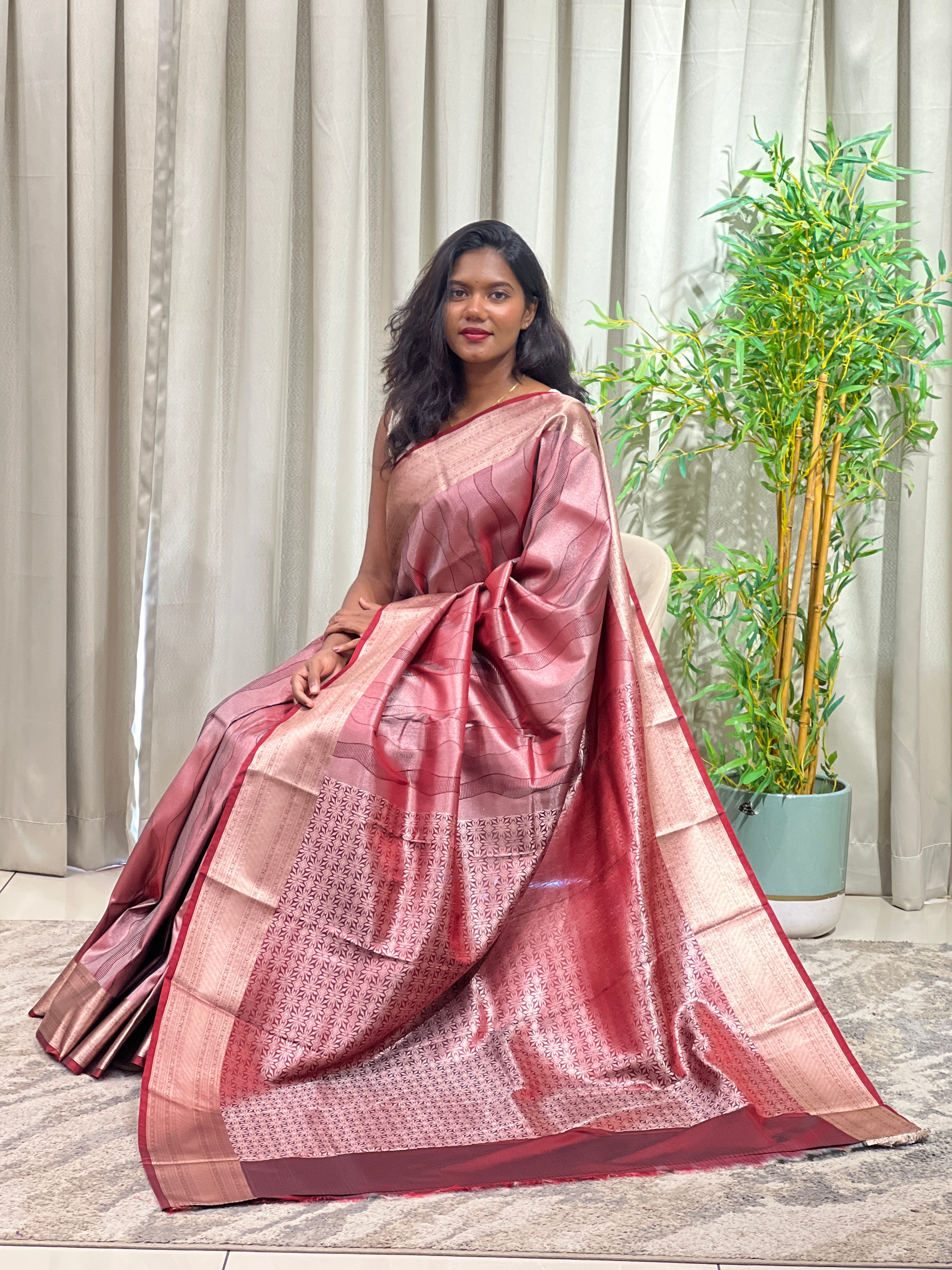 Abstract Pattern Soft Silk Saree | RVS296