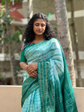 Tie & Dye Pattern Bhagalpuri Linen Saree | MRD342