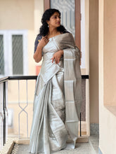 Silver Zari Woven Tissue Saree | NN147