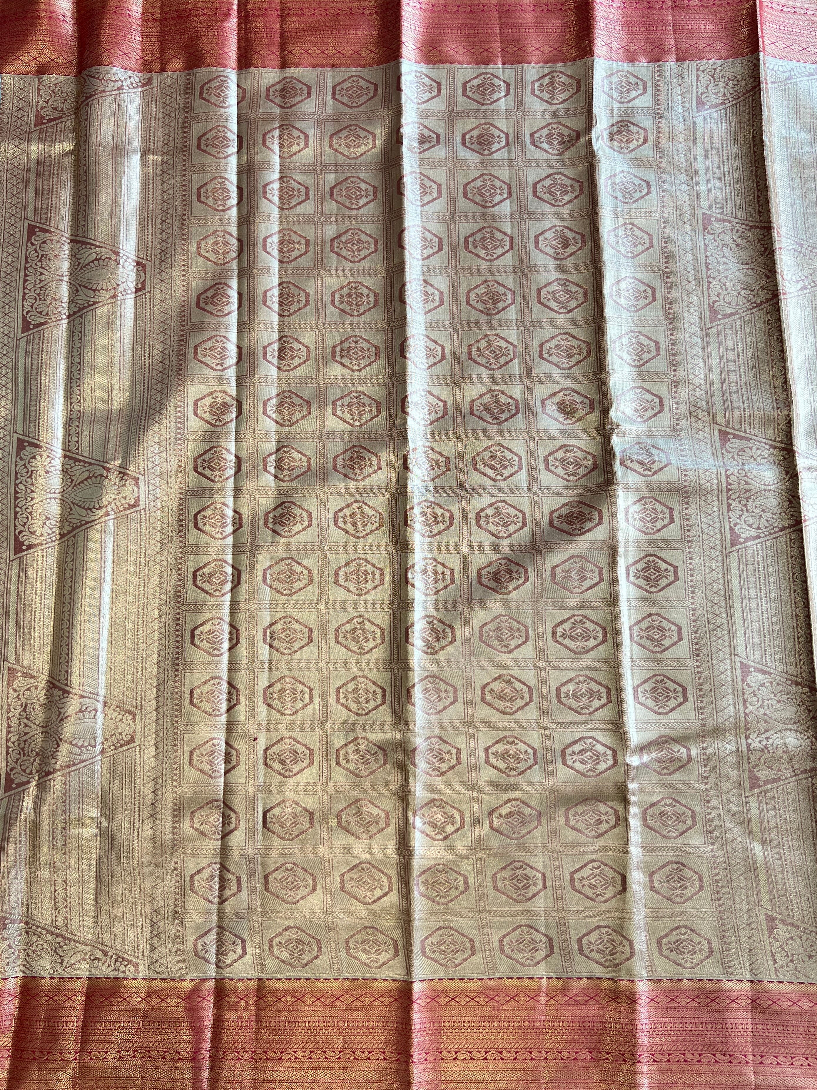 Traditional Leaf Patterned Banarasi Silk Saree | PMC140
