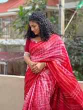 Tie & Dye Pattern Bhagalpuri Linen Saree | MRD342