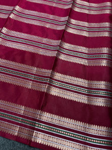 Shibori Tie & Dye Patterned Semi Tussar Saree | AL157