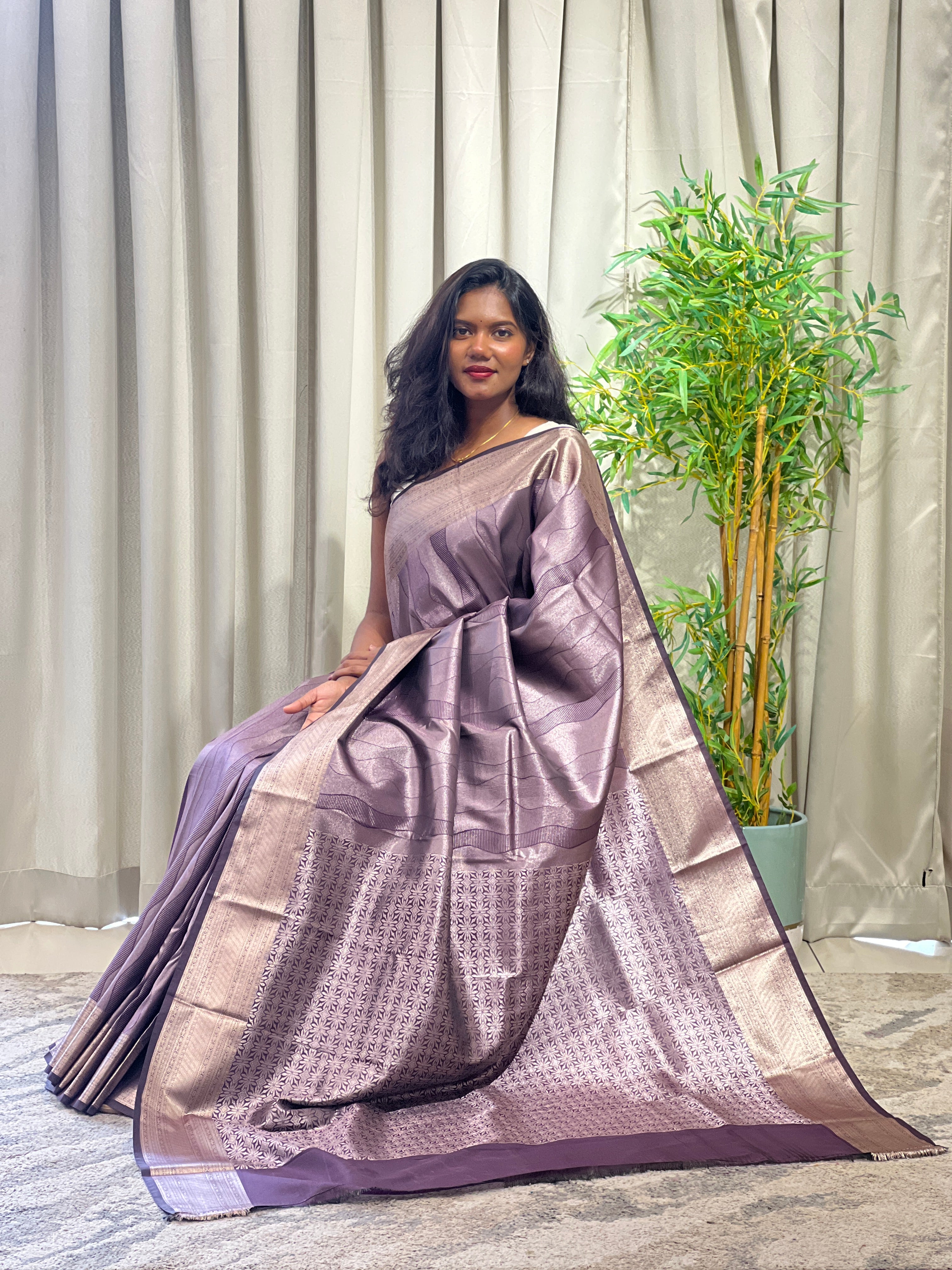 Abstract Pattern Soft Silk Saree | RVS301