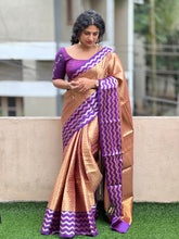 Zari Woven Floral Patterned Tissue Saree | NN158