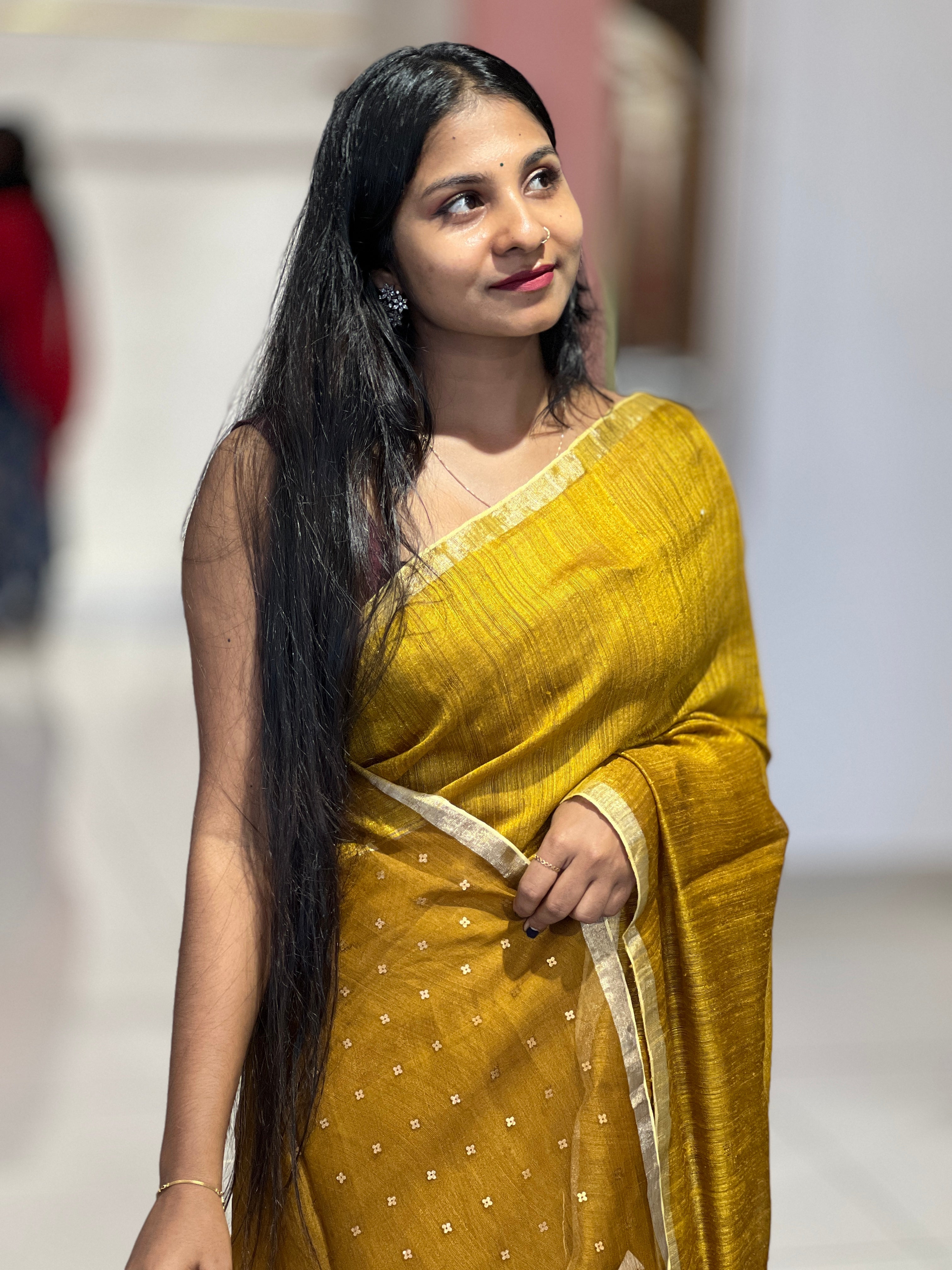 Metal Pital Detailed Pure Matka Saree | RGD626
