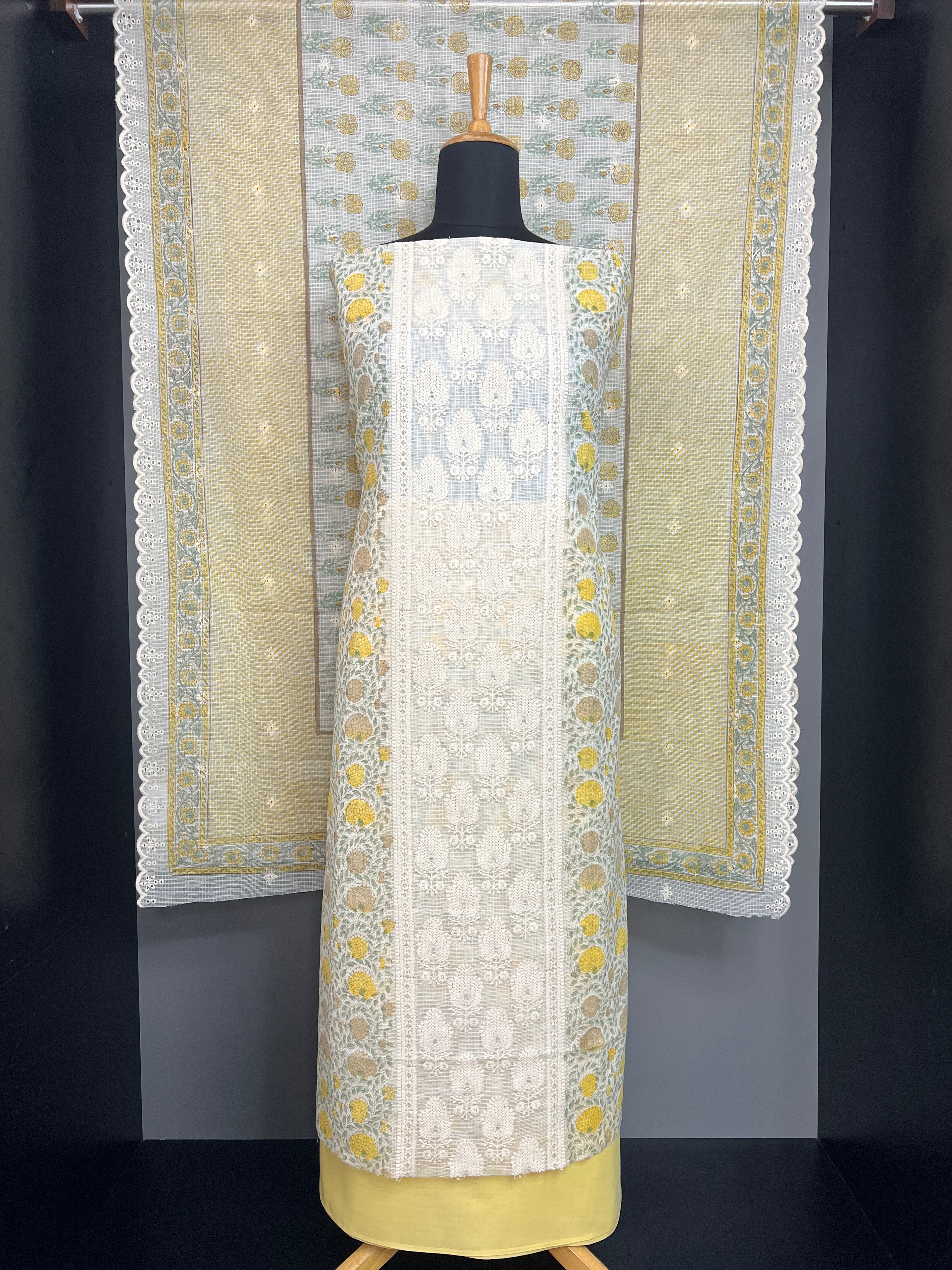 Digital Printed Pattern Silky Kota Salwar Set | HE315