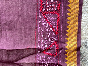Thread Embroidery Mangalgiri Cotton Saree | SBS1248