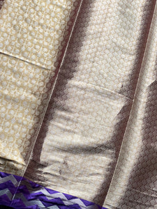 Zari Woven Floral Patterned Tissue Saree | NN158