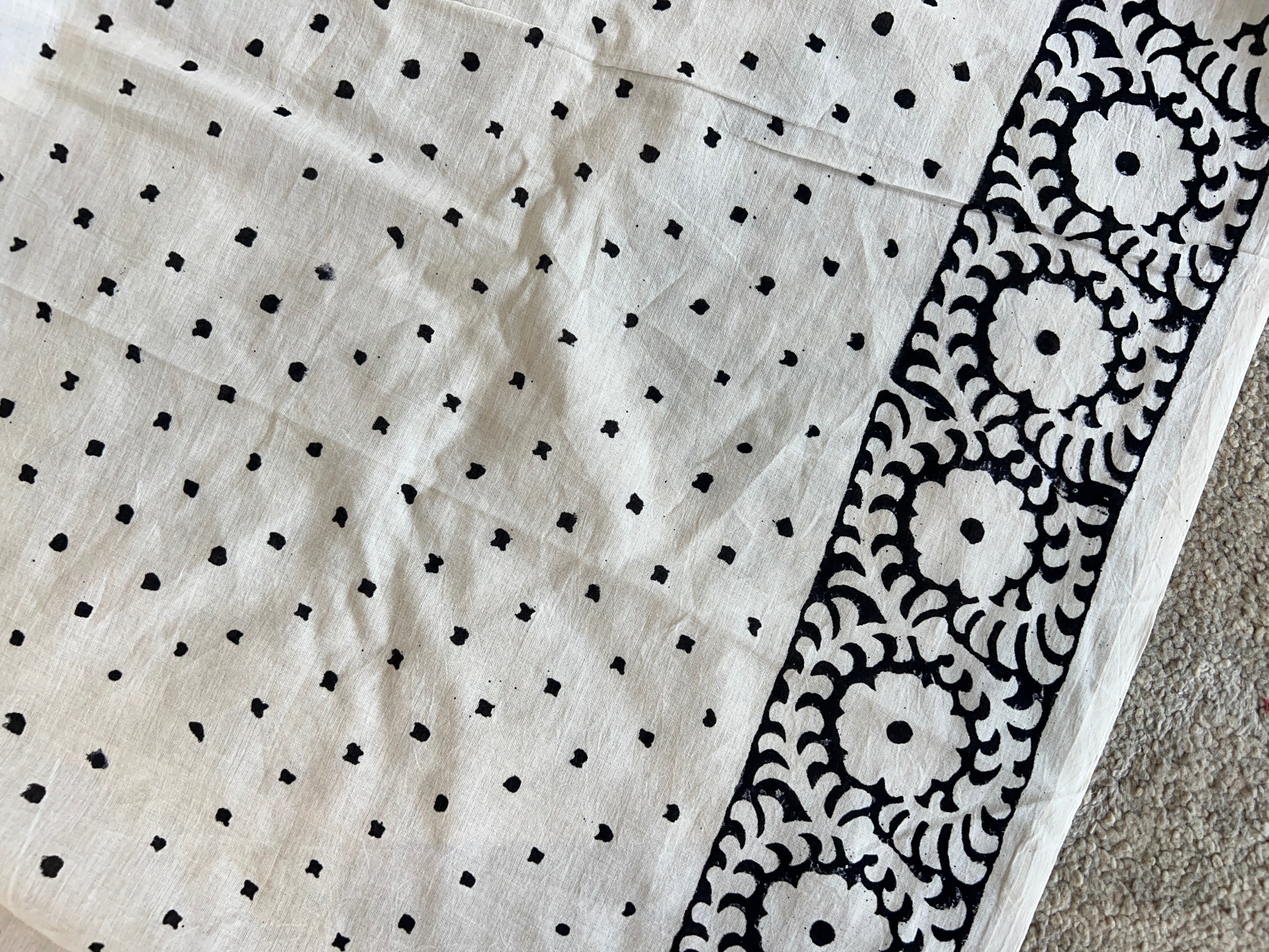 Hand Block Printed MulCotton Saree | AYD111