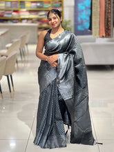 Silver Zari Weaved Semi Silk Saree | HT137