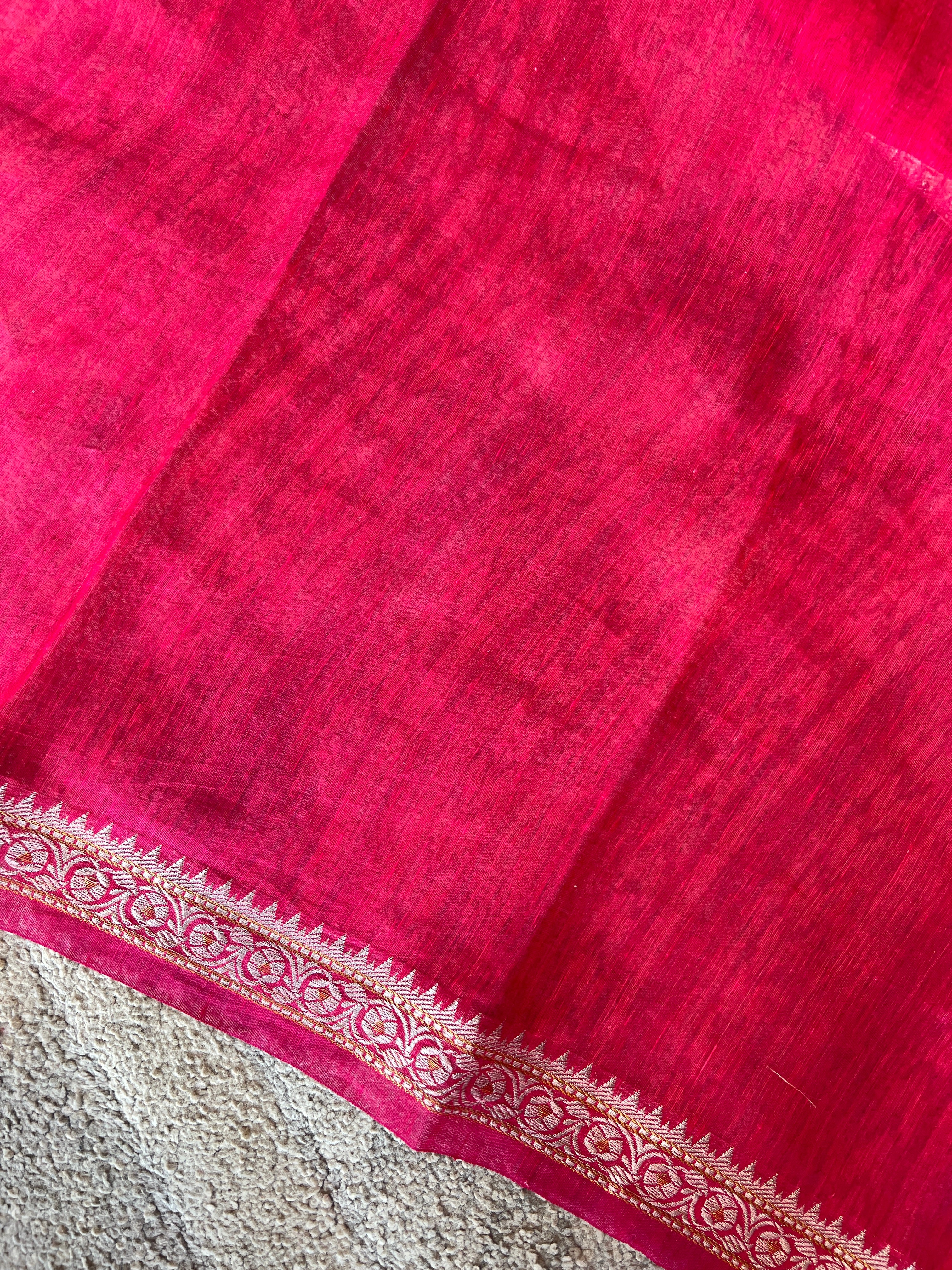 Floral Digital Printed Silk Linen Saree | SBS1239