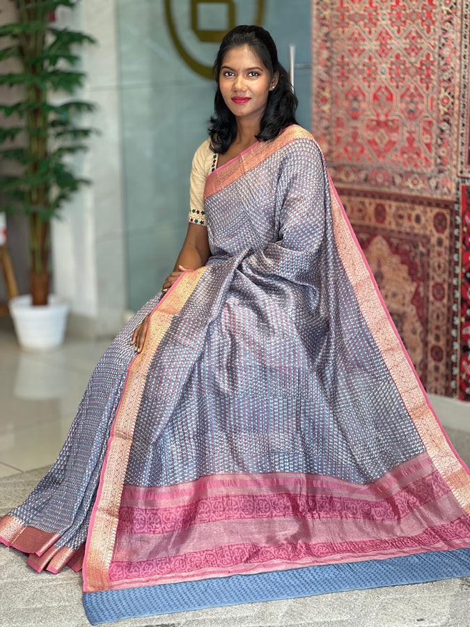 Digital Printed Chanderi Silk Saree | SMC150