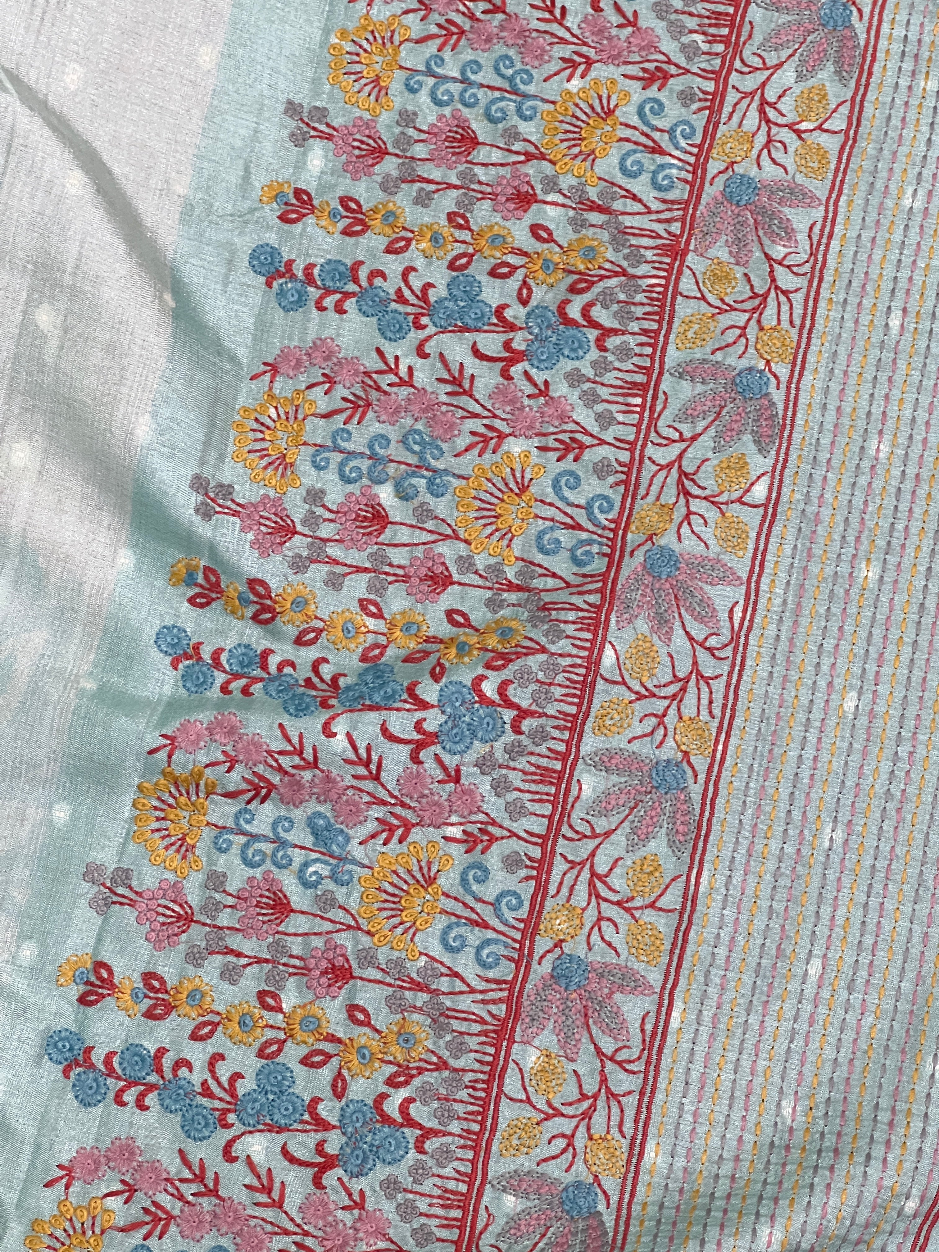 Digital Printed Semi Tussar Saree | YNG1484