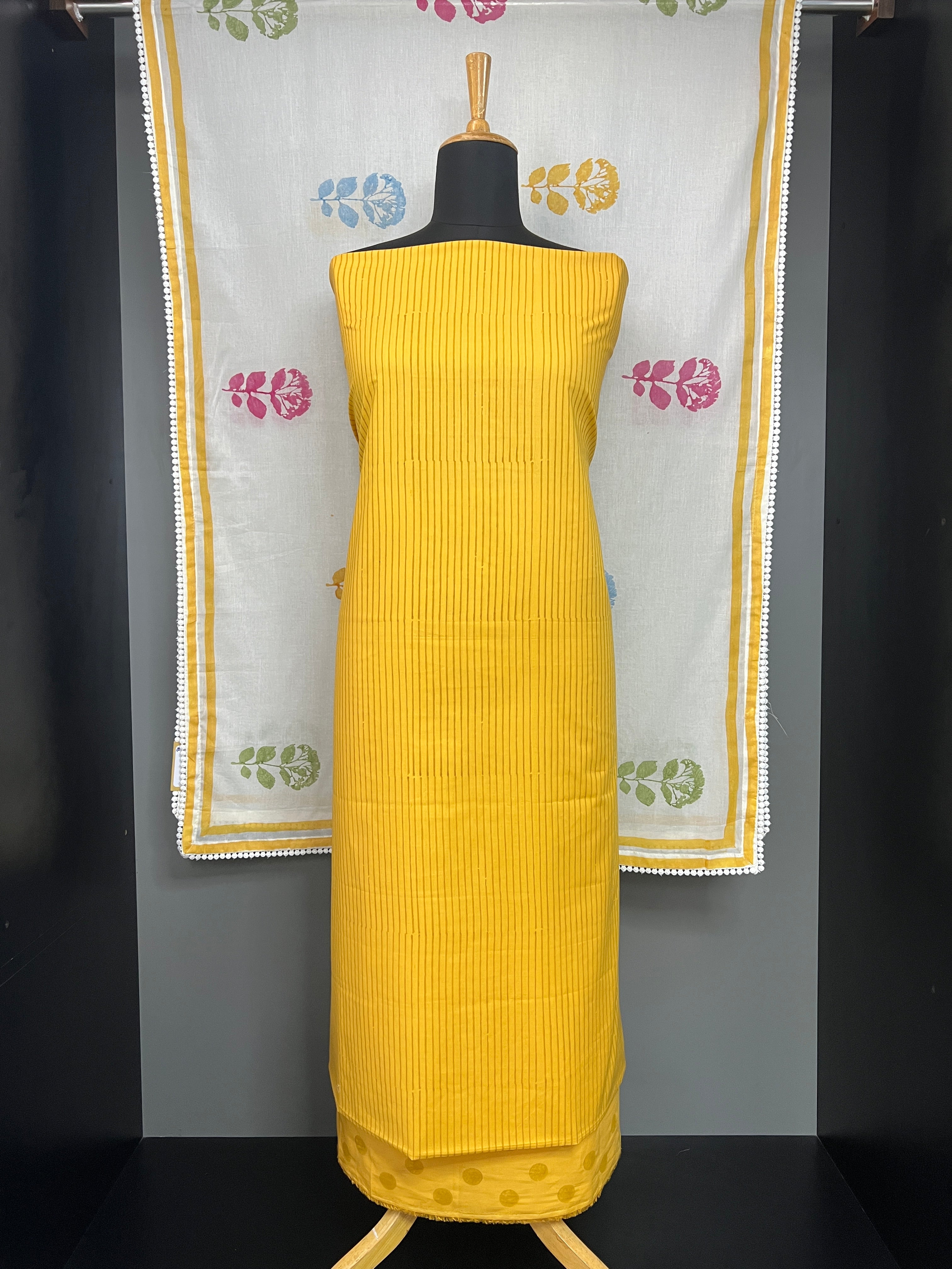 Stripes Pattern Cotton Salwar Set | HE297