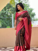 Brocade Weaving Semi Silk Saree | KF120