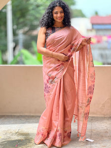 Digital Printed Semi Tussar Saree | GMS101