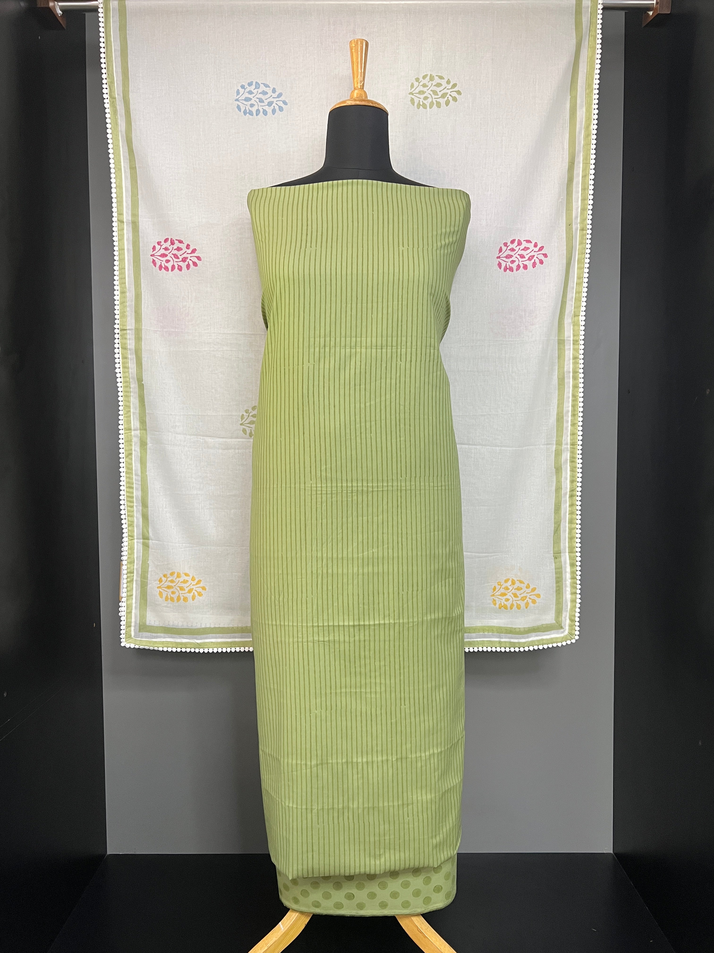 Stripes Pattern Cotton Salwar Set | HE296