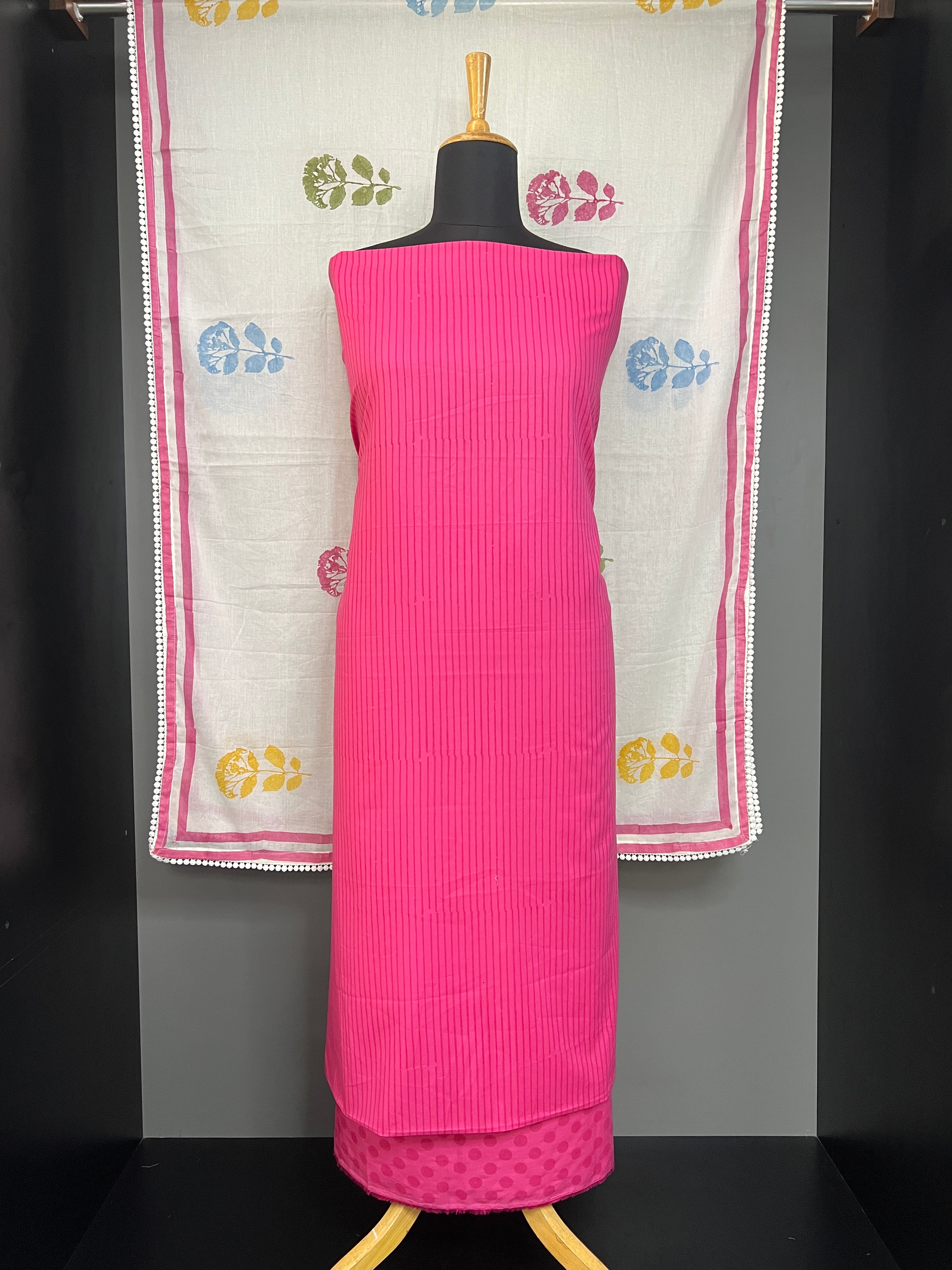 Stripes Pattern Cotton Salwar Set | HE298