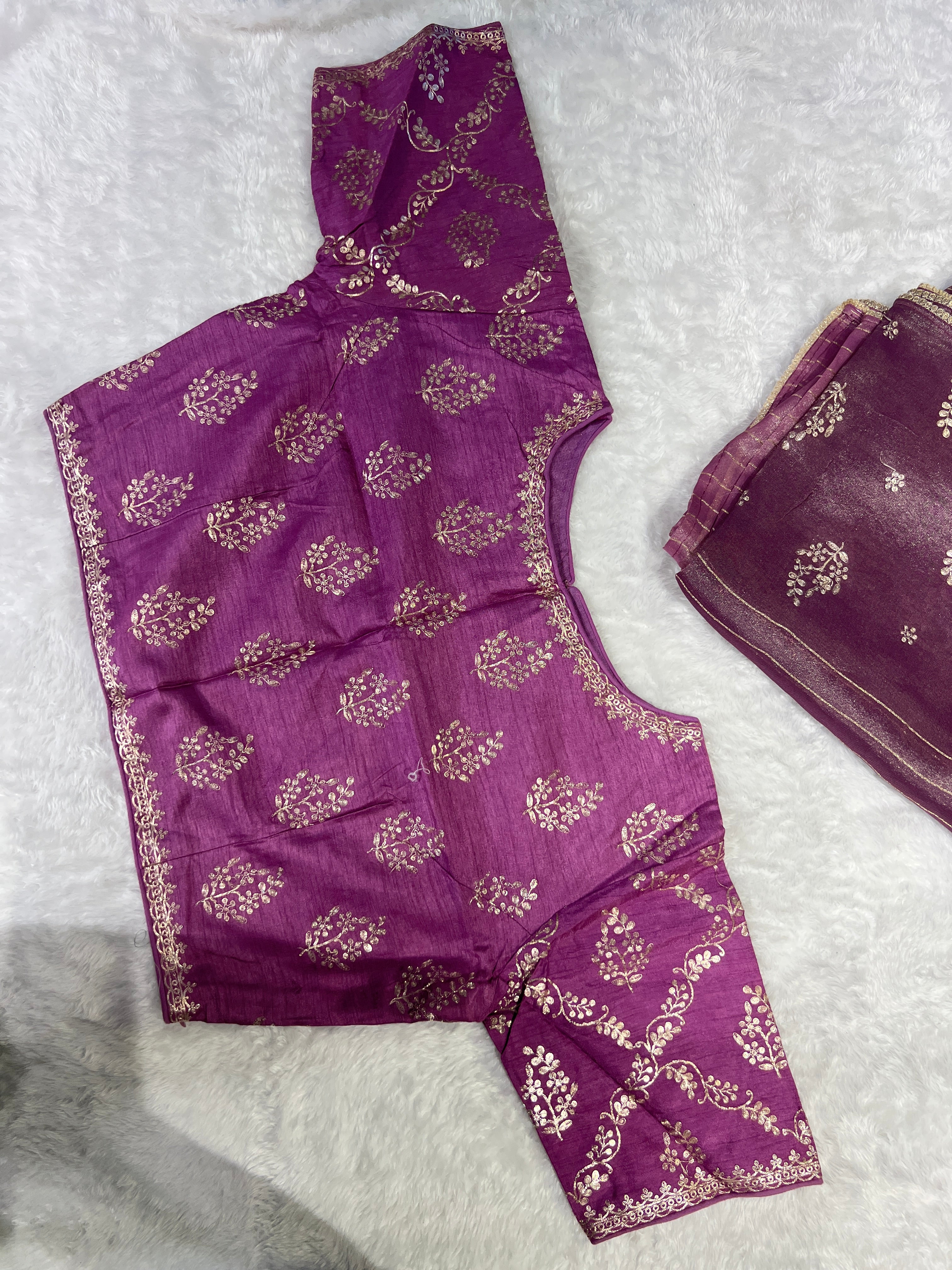 Zari & Pita Work Detailed Tissue Finish Saree | DVS254