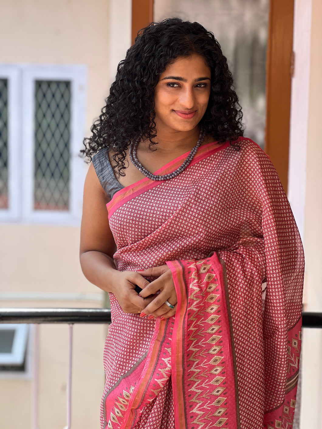 Screen Printed Chanderi Saree | RGD186