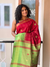 Temple Border Semi Silk Saree | SKH157