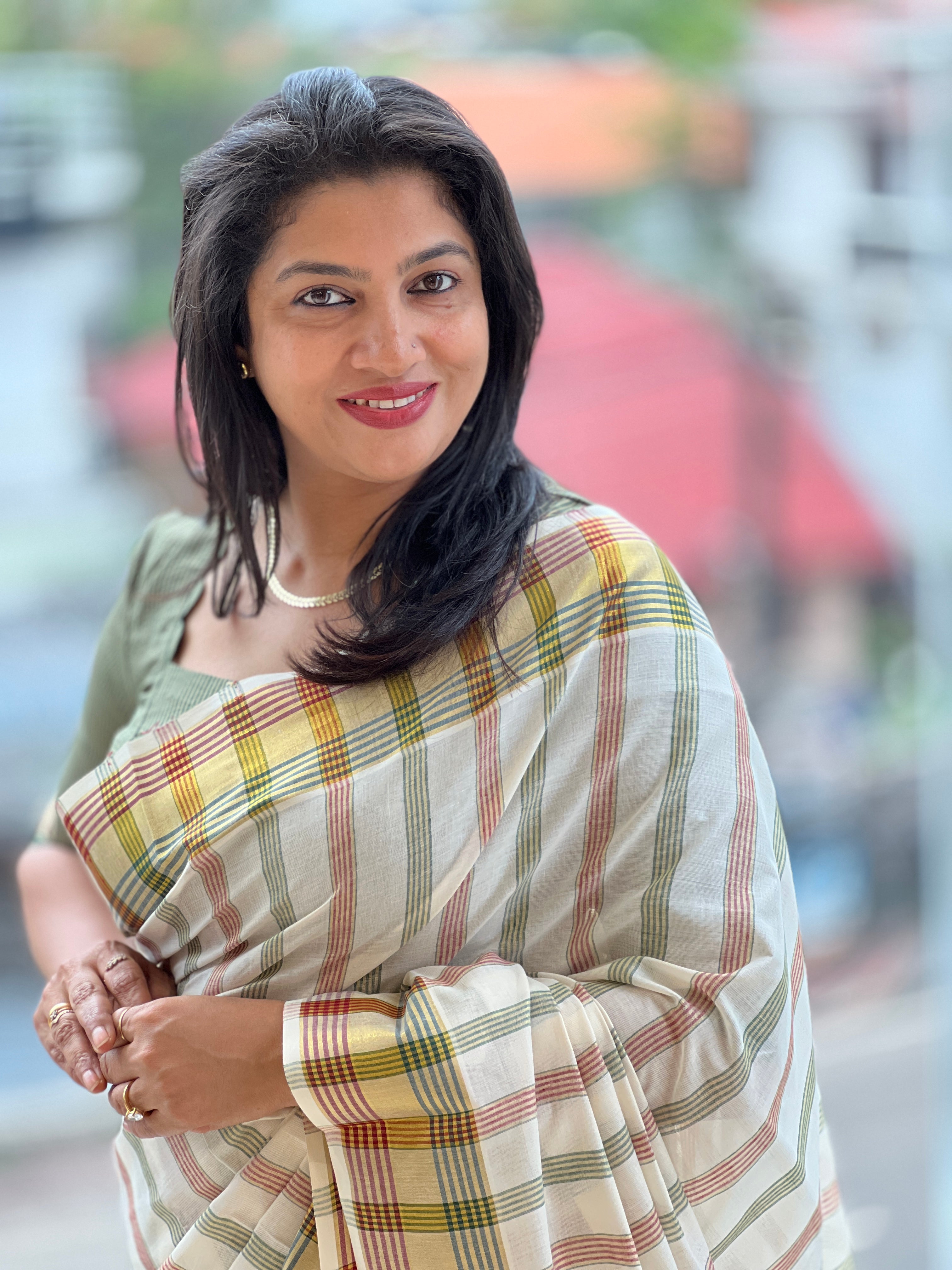 Line Pattern Kerala Cotton Saree | RLF127