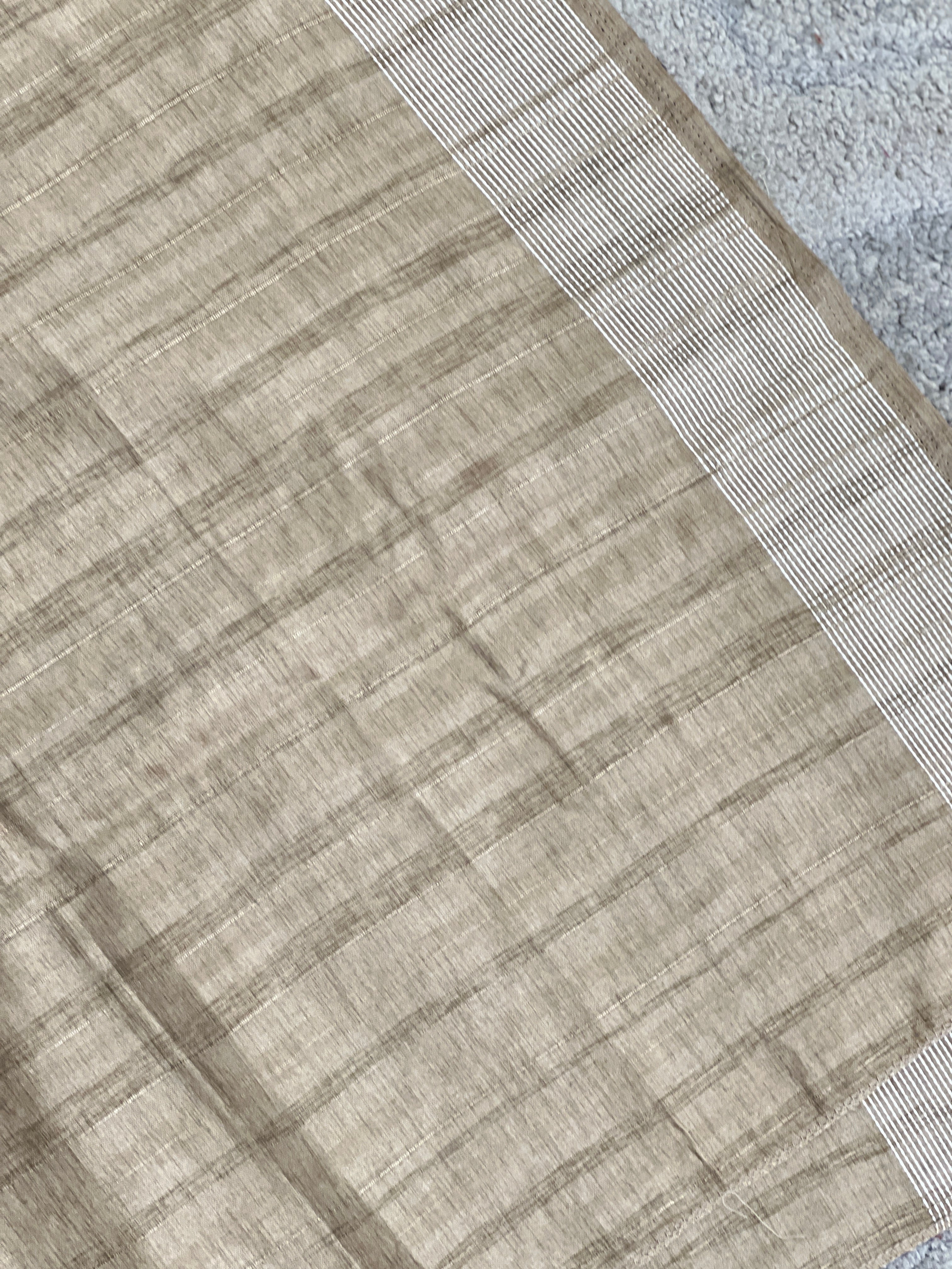 Floral Machine Embroidery Detailed Semi Tussar Saree | SUN274